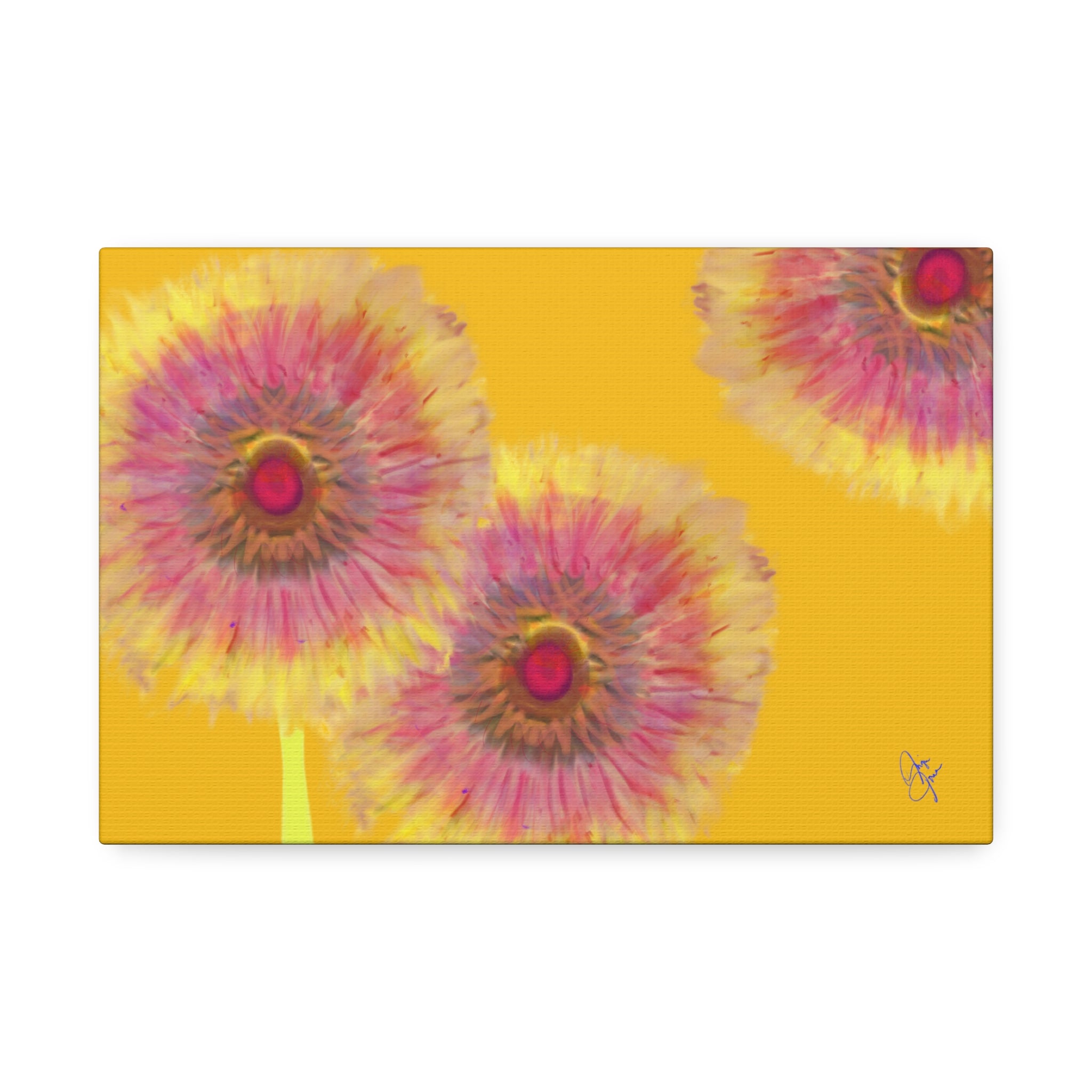 Sunburst Floral Canvas Print – Stretched 1.5'' Wall Art