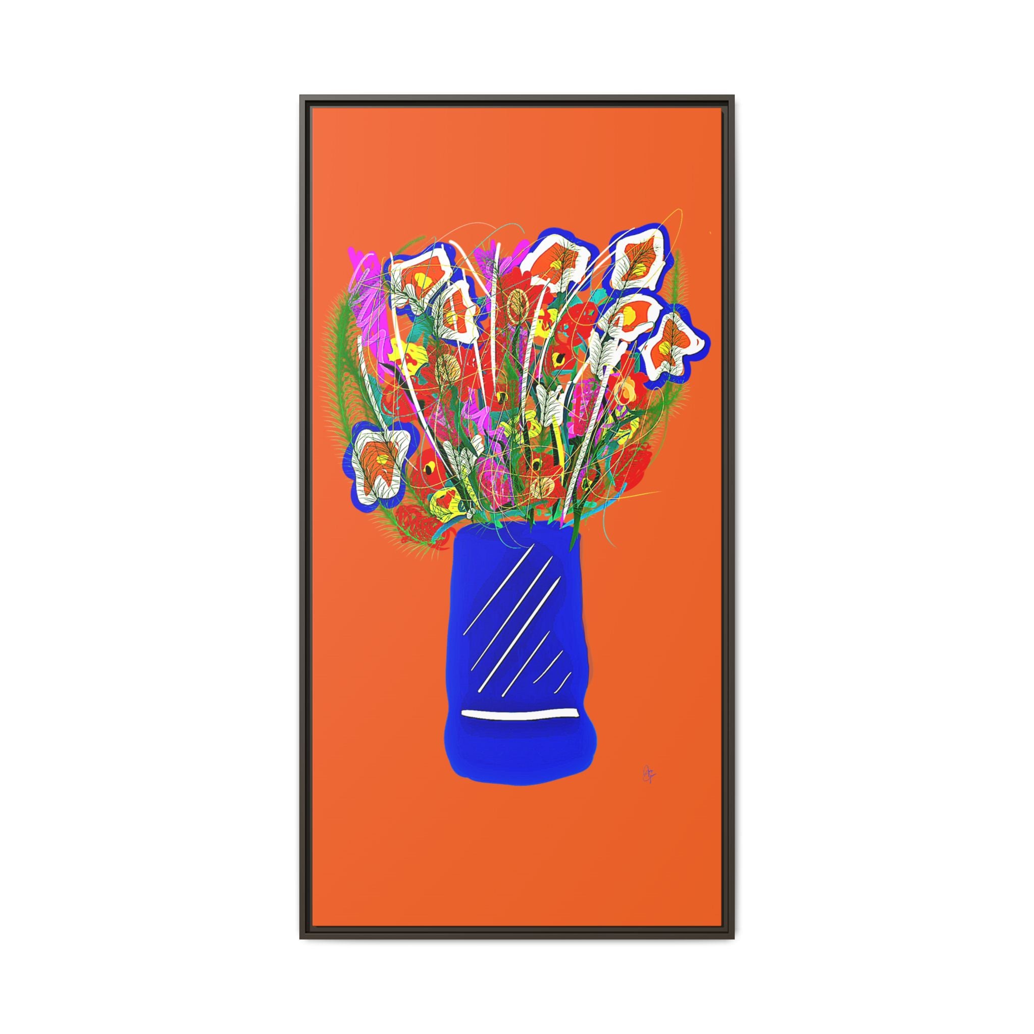 Floral Bouquet Matte Canvas Print — Framed Wall Art
