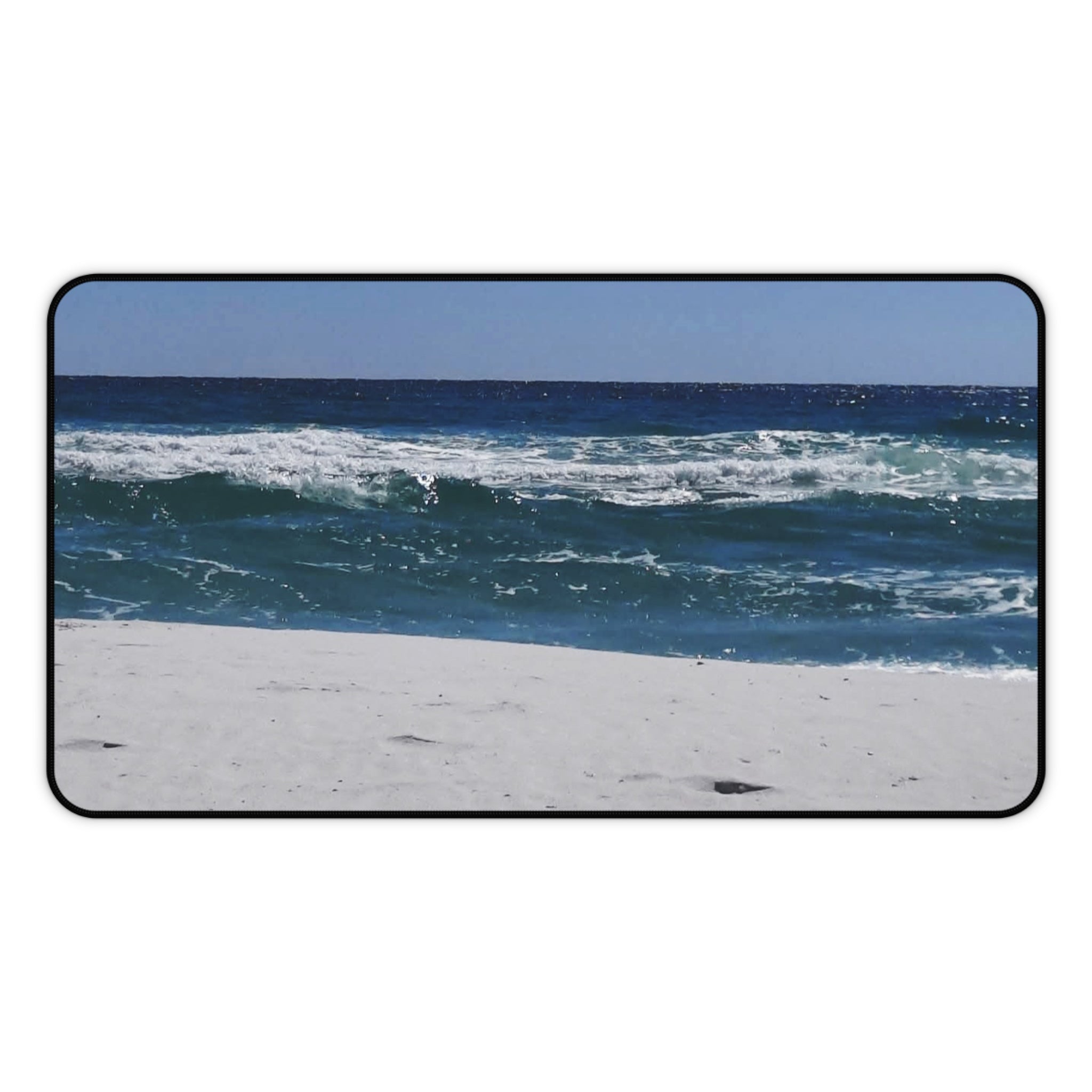 Ocean Beach Desk Mat – Coastal Waves Mouse Pad for Home Office