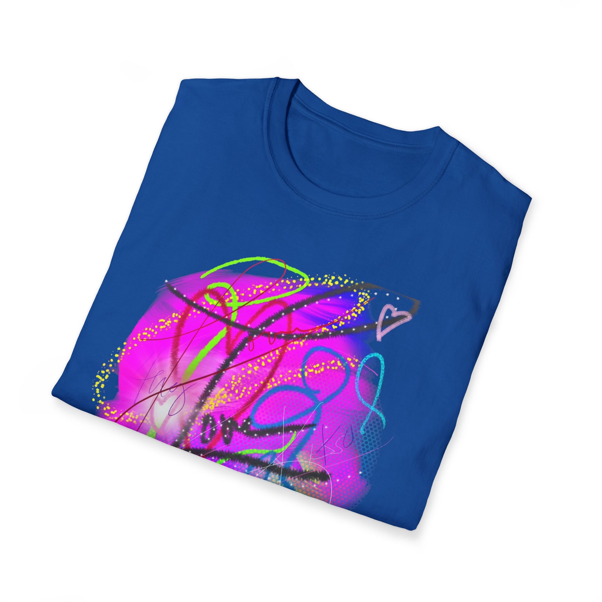 Abstract Neon Love T-Shirt — Colorful Graffiti Art Tee