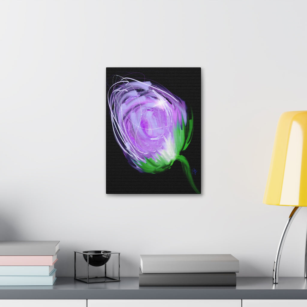 Abstract Purple Bloom Canvas Print — Stretched 1.5" Wall Art