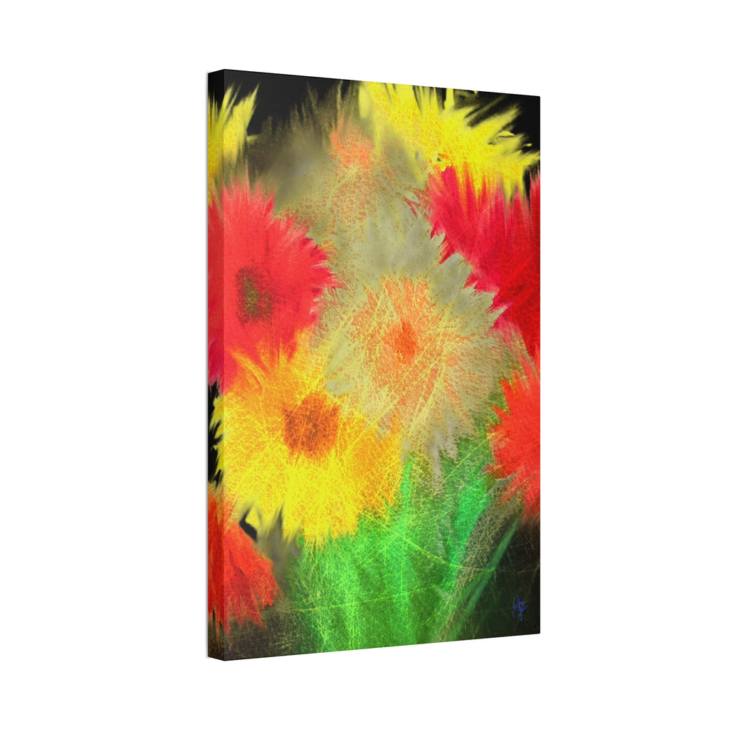 Abstract Rainbow Pumpkin Canvas Stretched 1.5" – Colorful Fall Wall Art