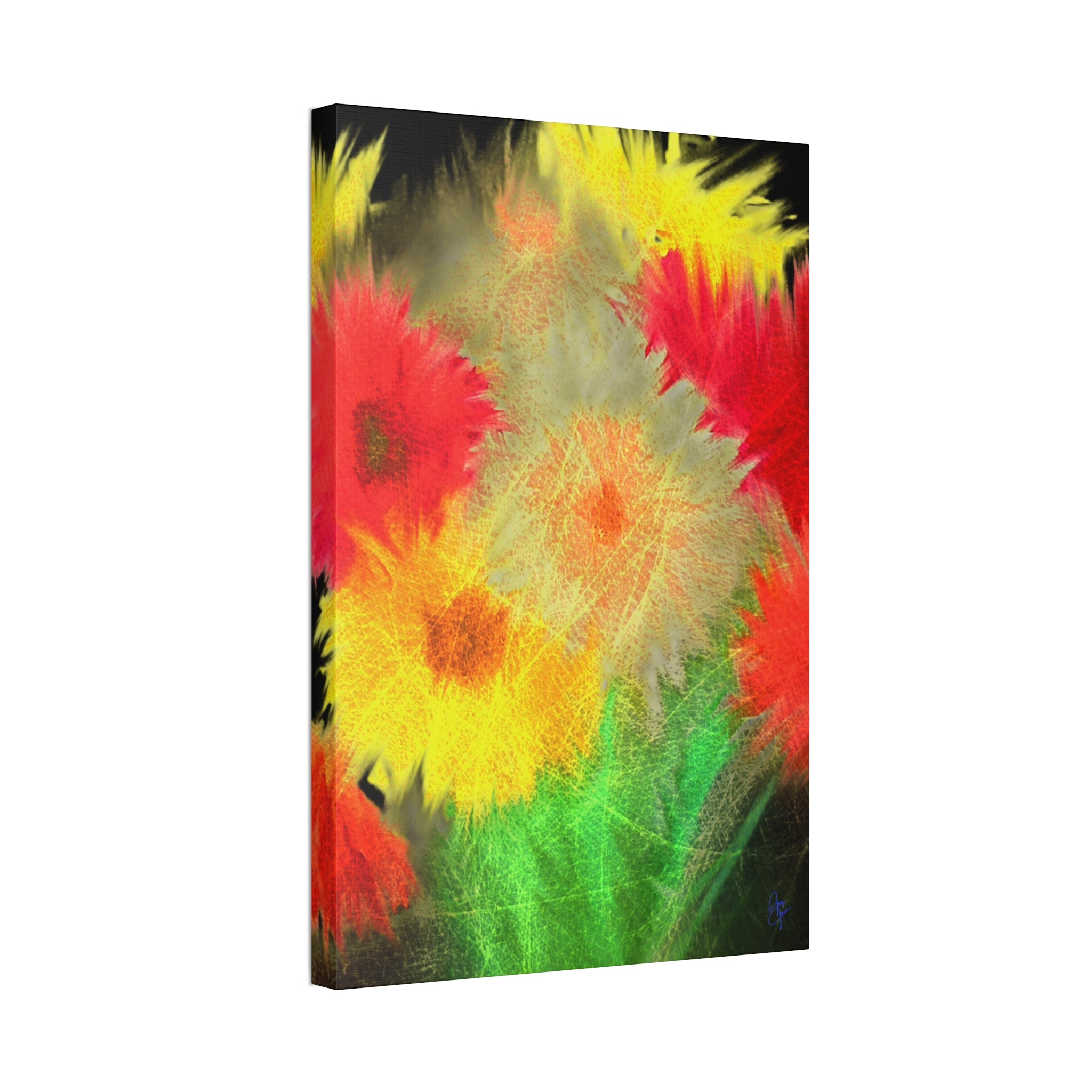 Abstract Rainbow Pumpkin Canvas Stretched 1.5" – Colorful Fall Wall Art