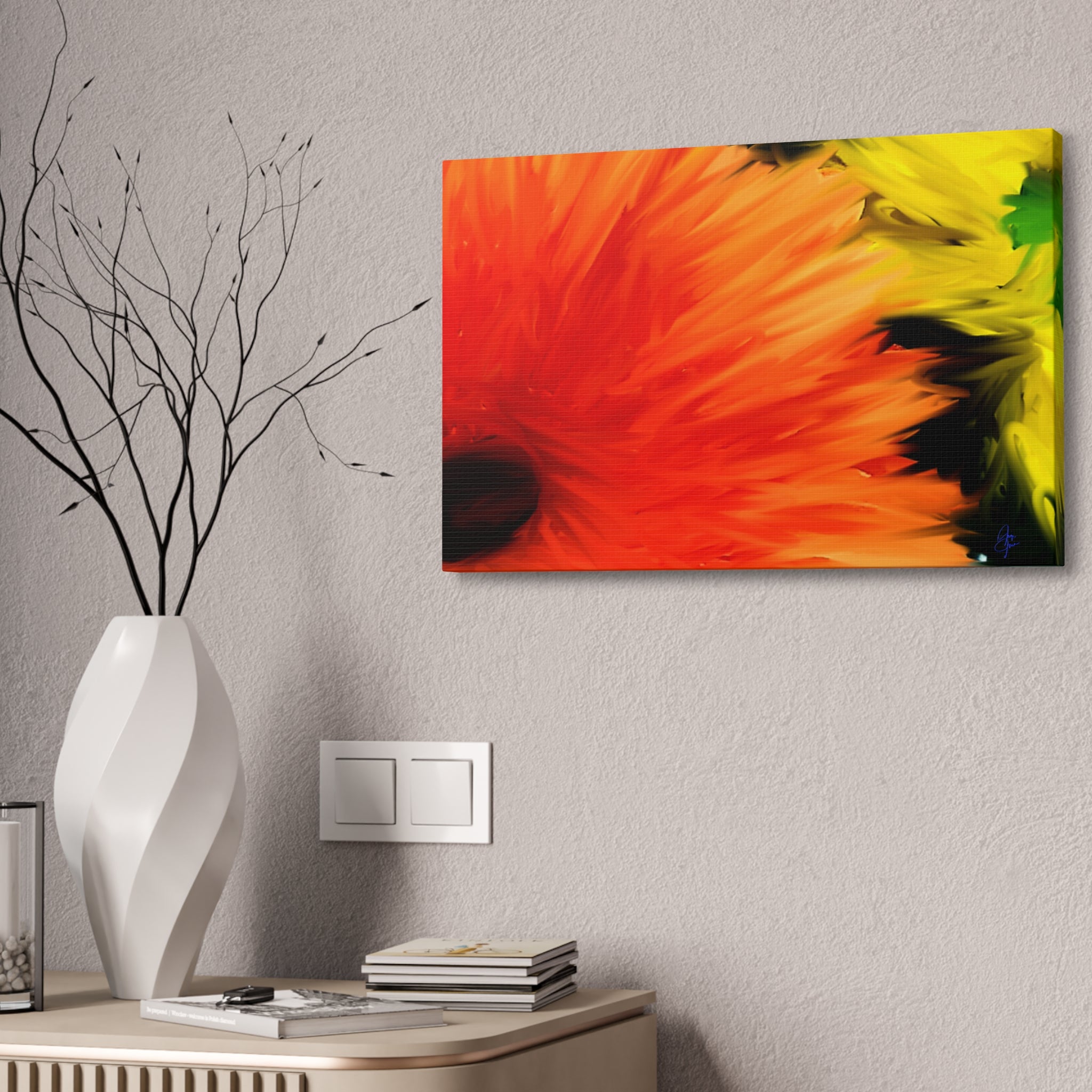 Sunflower Burst Canvas Wall Art - Stretched 1.5"