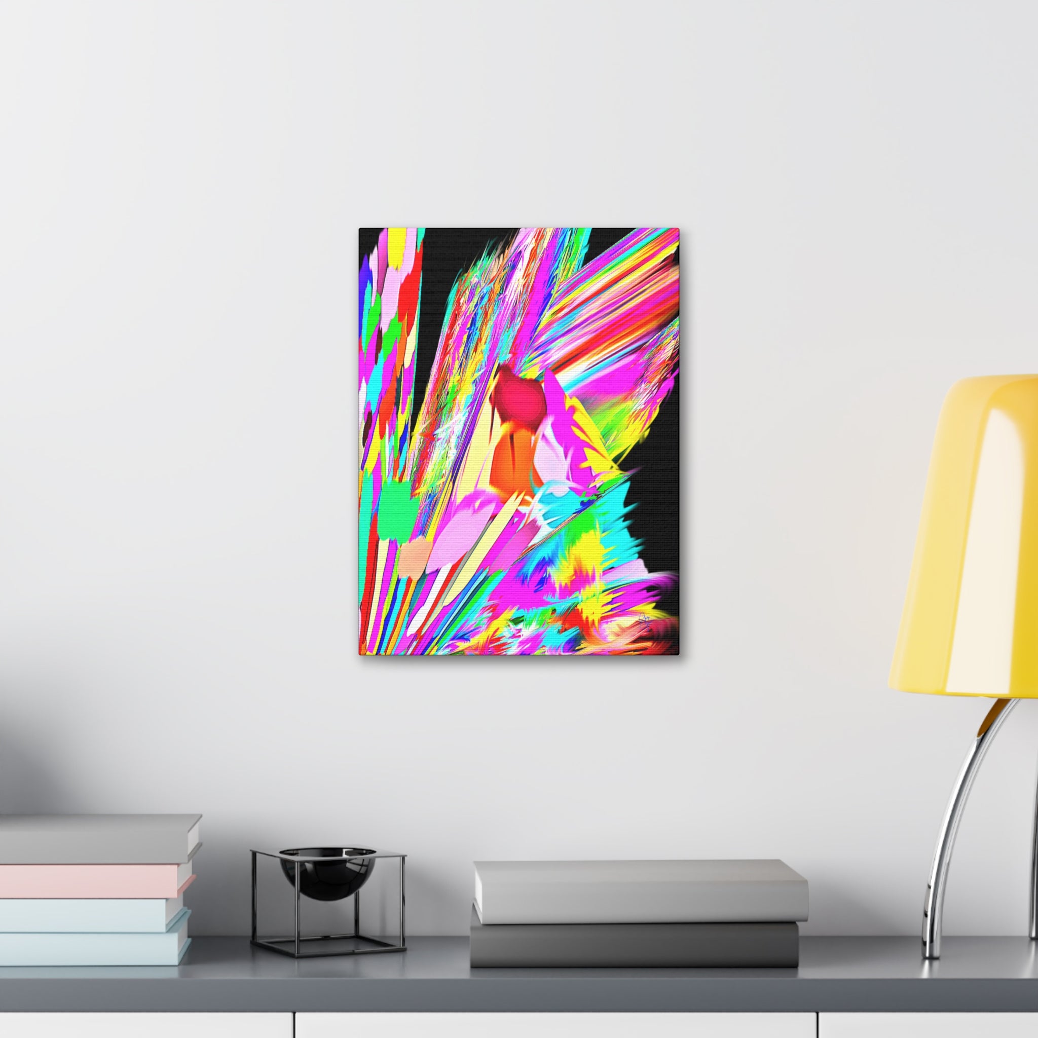 Abstract Neon Burst Canvas Print — Vibrant Pop Art Wall Decor