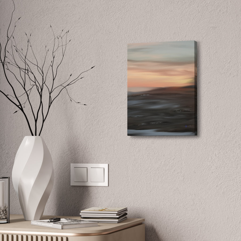 Sunset Blur Seascape Canvas Print — Abstract Coastal Wall Art