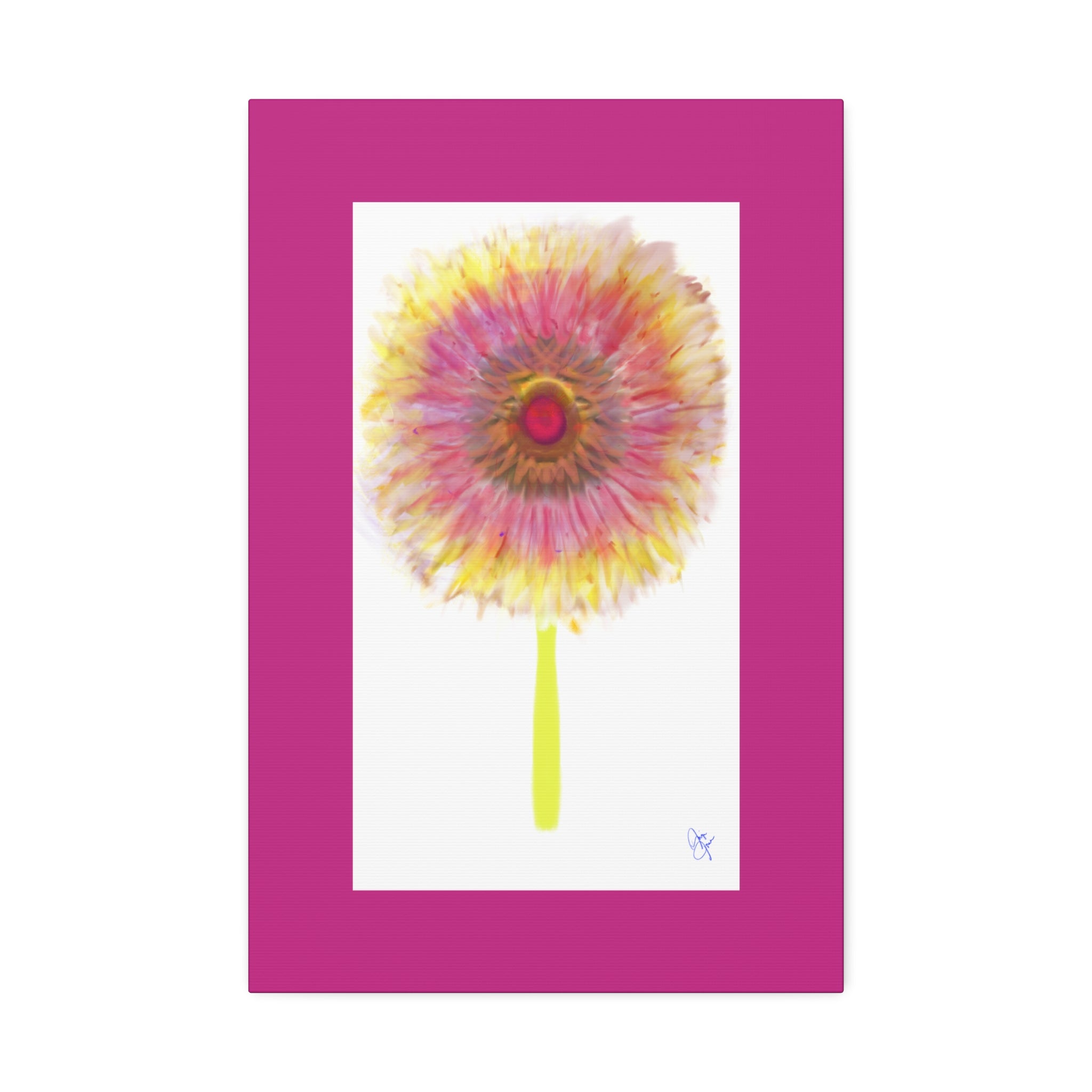 Sunburst Floral Canvas Print – Stretched 1.5'' Wall Art