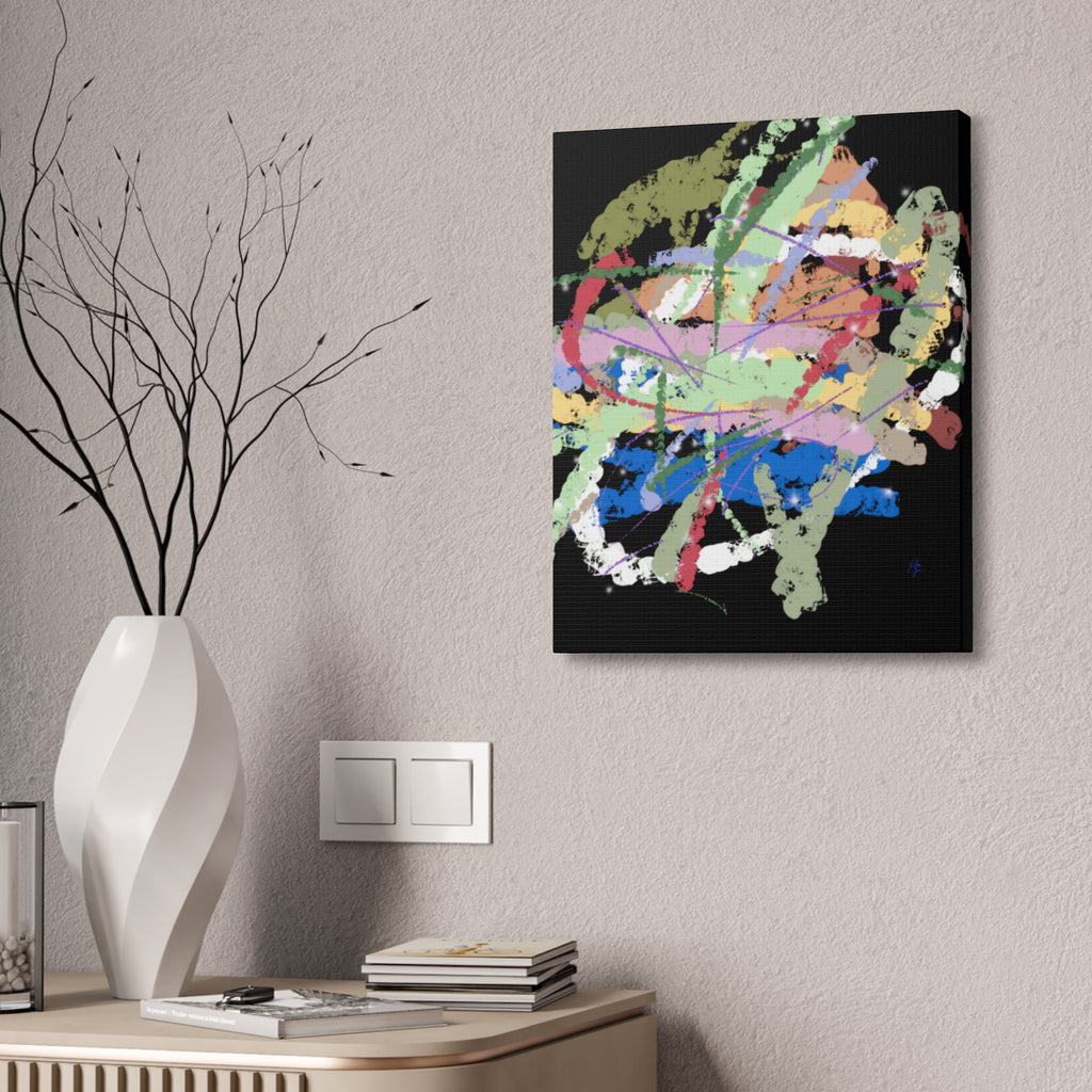 Abstract Color Splash Canvas Print — Vibrant Modern Wall Art (Stretched 1.5")