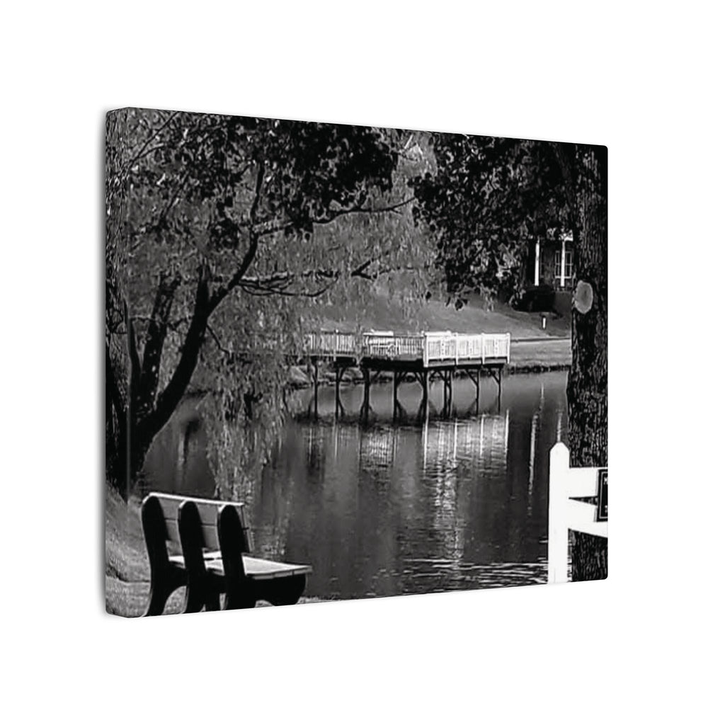 Black and White Canvas Wall Art - Tranquil Landscape Decor