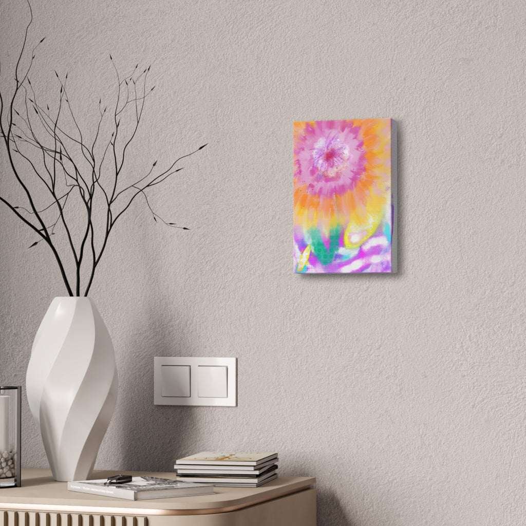 Vibrant Sunburst Floral Canvas