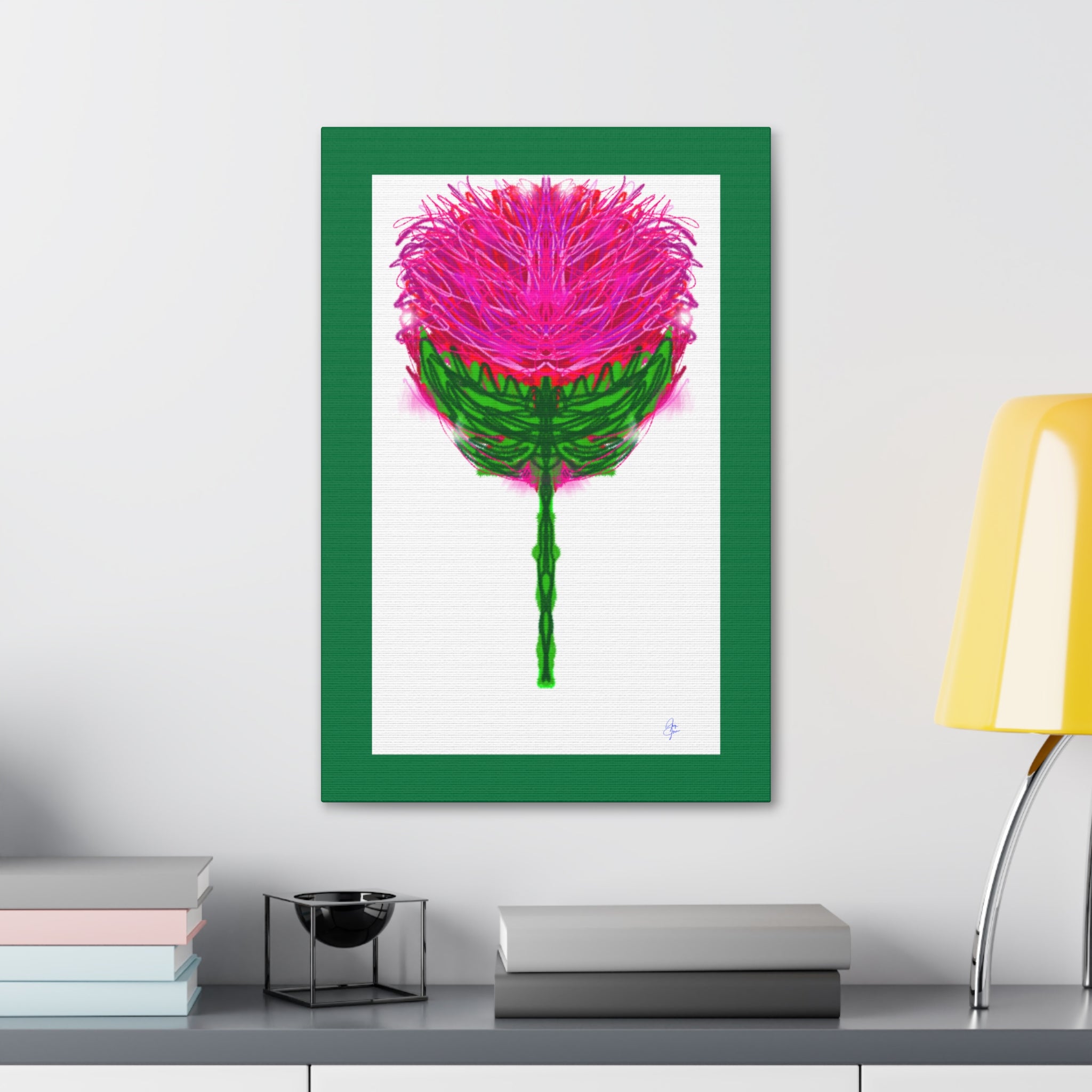 Pink Thistle Canvas Print — Stretched 1.5" Floral Wall Art