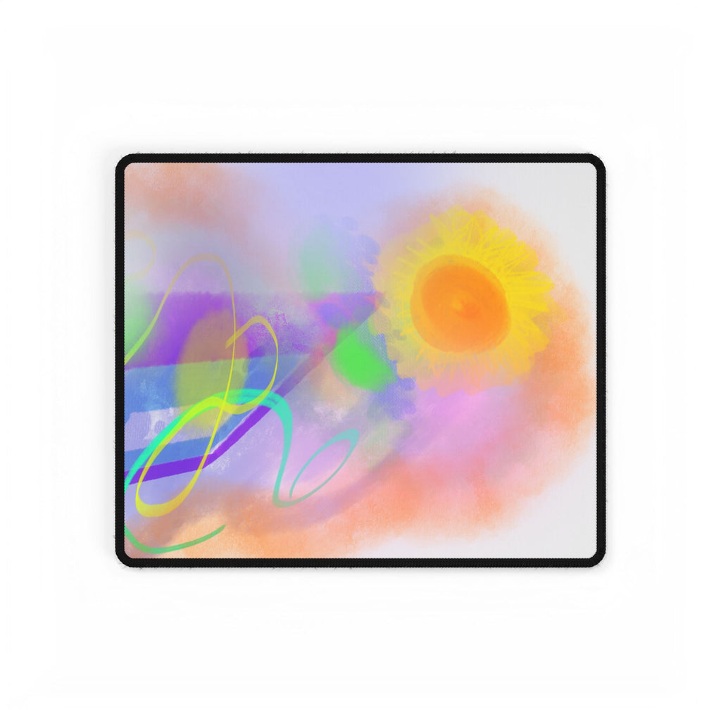 Sunshine Pastel Abstract Desk Mat — Large Artistic Mouse Pad