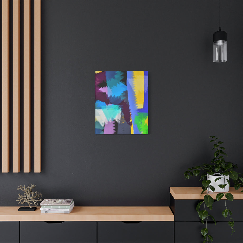 Abstract Color Burst Canvas Print — Vibrant Geometric Wall Art
