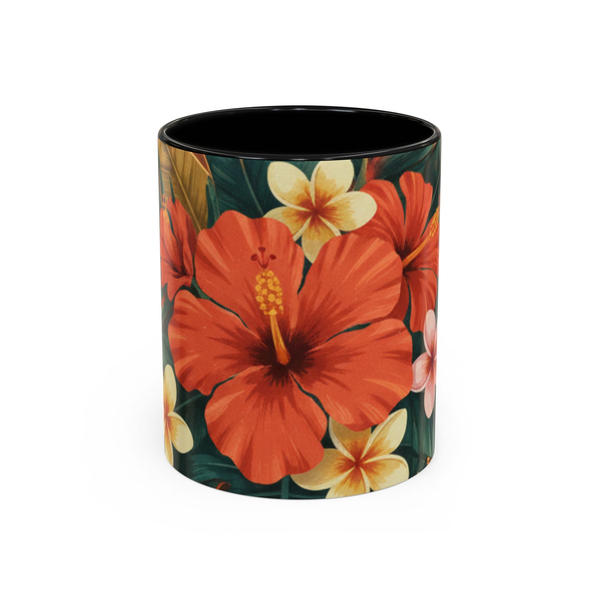 Hibiscus Tropical Coffee Mug — Floral Island Accent Mug (11/15 oz)