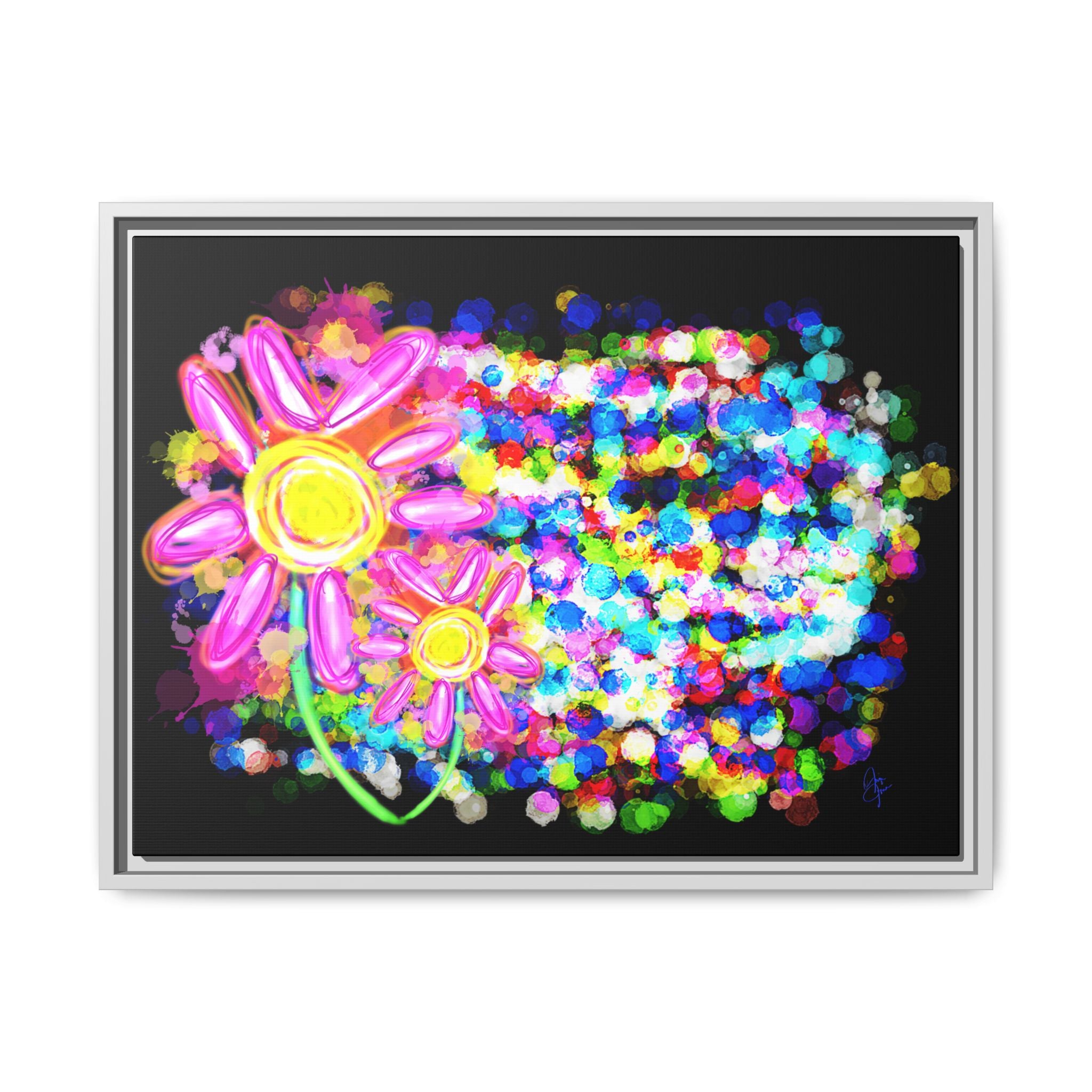 Playful Color Matte Canvas Framed Wall Art