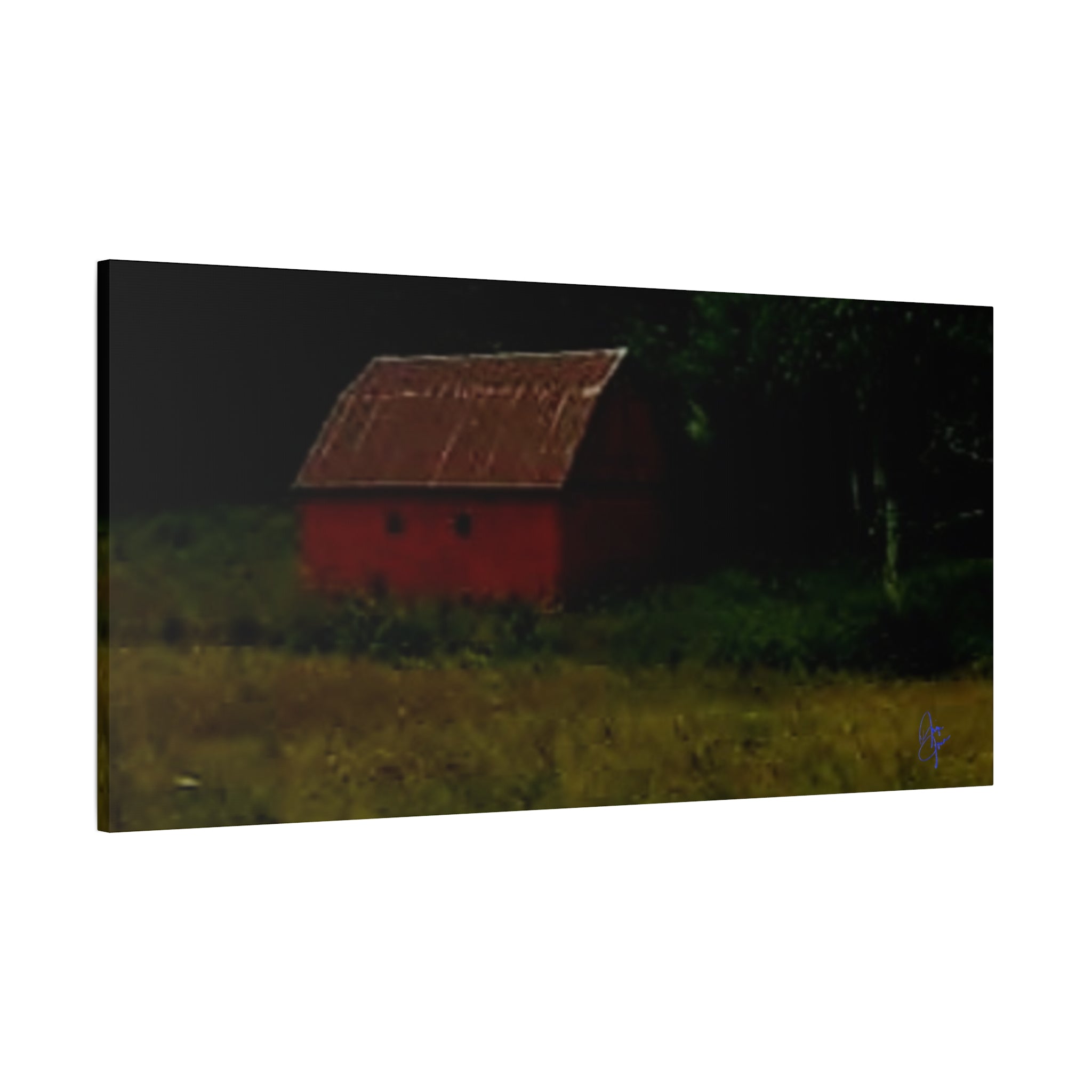 North Carolina  Rustic Red Barn Matte Canvas Wall Art (Stretched 1.25")