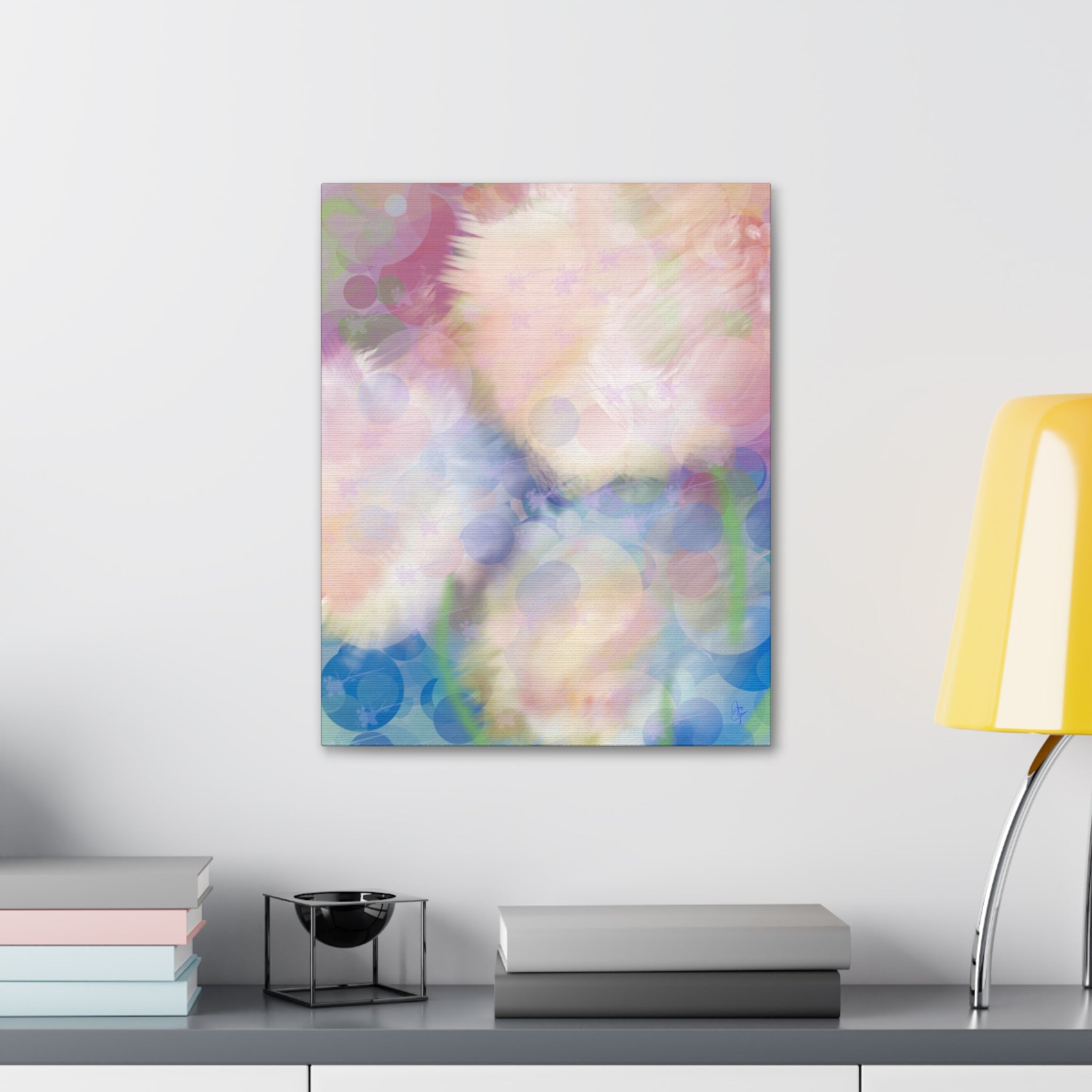 Pastel Abstract Canvas Print — Dreamy Bokeh Wall Art (Stretched 1.5")