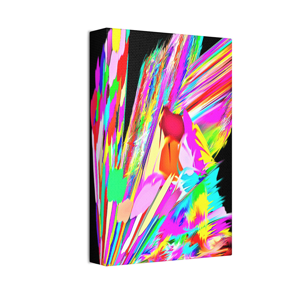 Abstract Neon Burst Canvas Print — Vibrant Pop Art Wall Decor