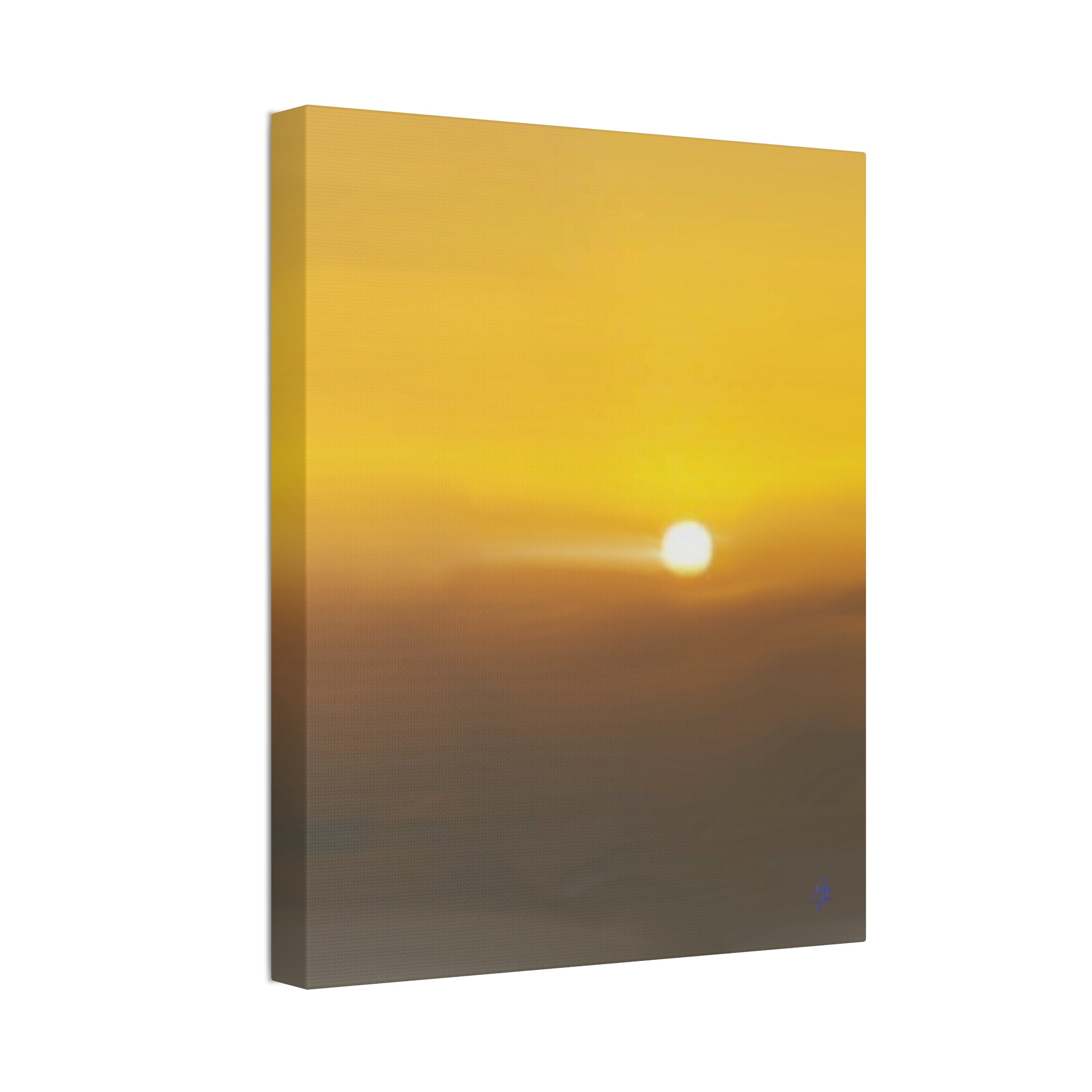 Golden Sunrise Canvas Wall Art — Tranquil Sunrise Stretched Canvas