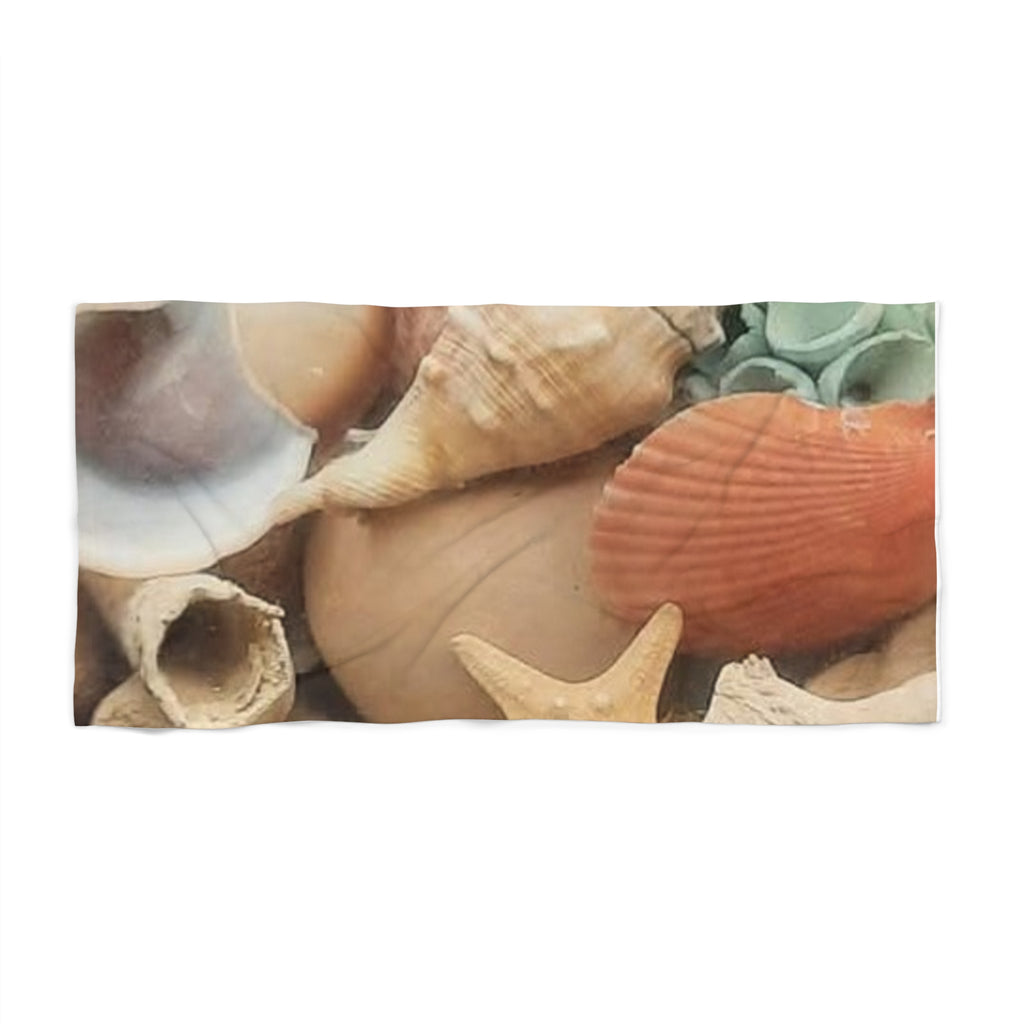 Seashell Beach Towel – Coastal Shell & Starfish Design
