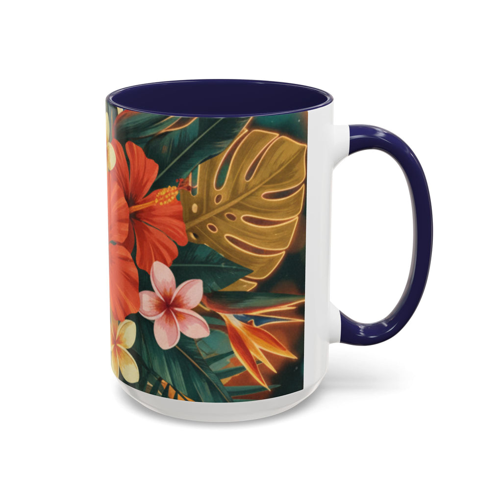 Hibiscus Tropical Coffee Mug — Floral Island Accent Mug (11/15 oz)