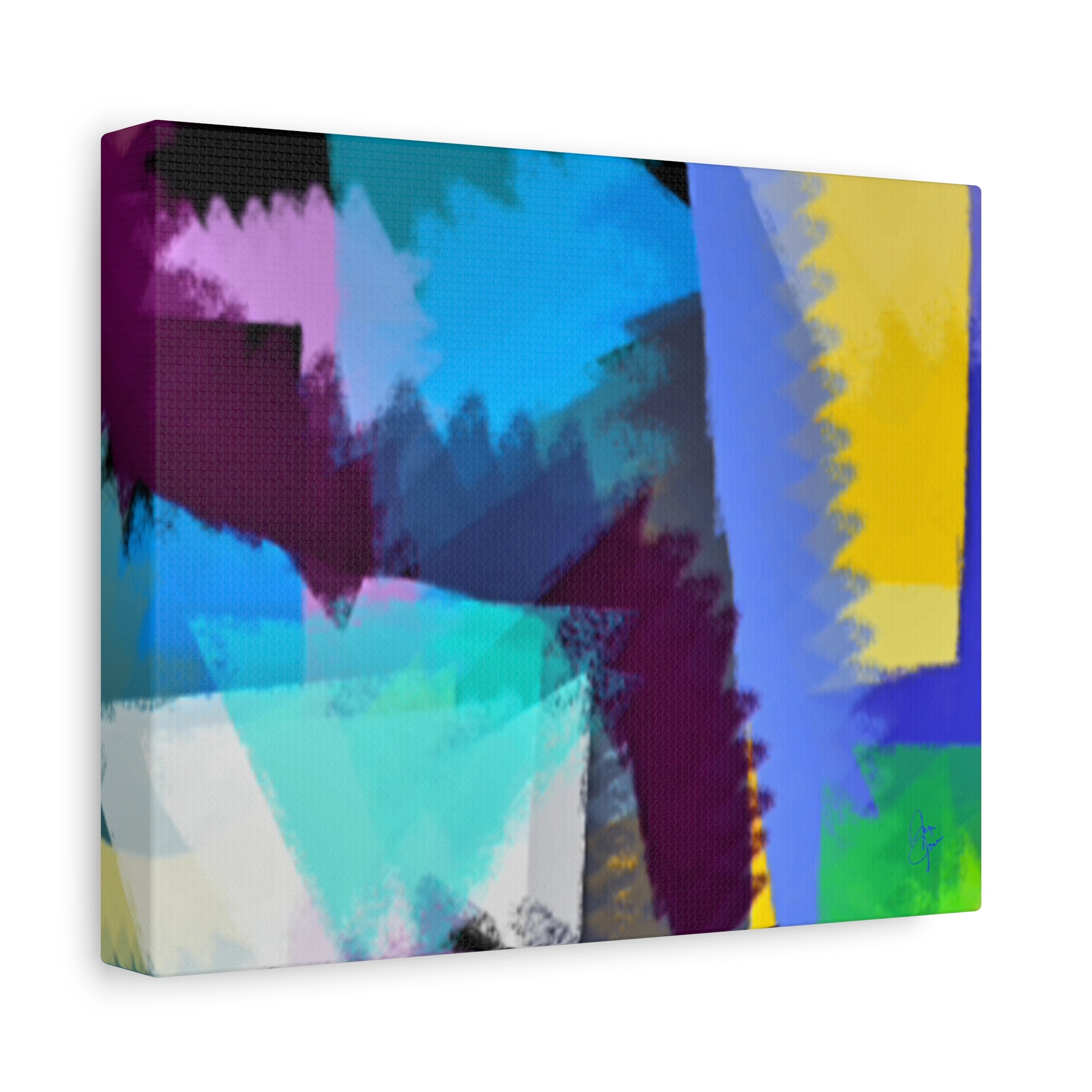 Abstract Color Burst Canvas Print — Vibrant Geometric Wall Art