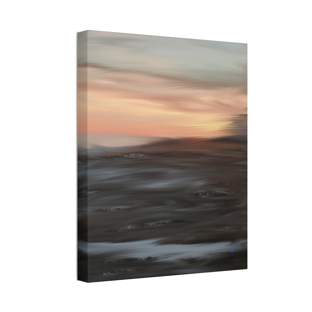 Sunset Blur Seascape Canvas Print — Abstract Coastal Wall Art