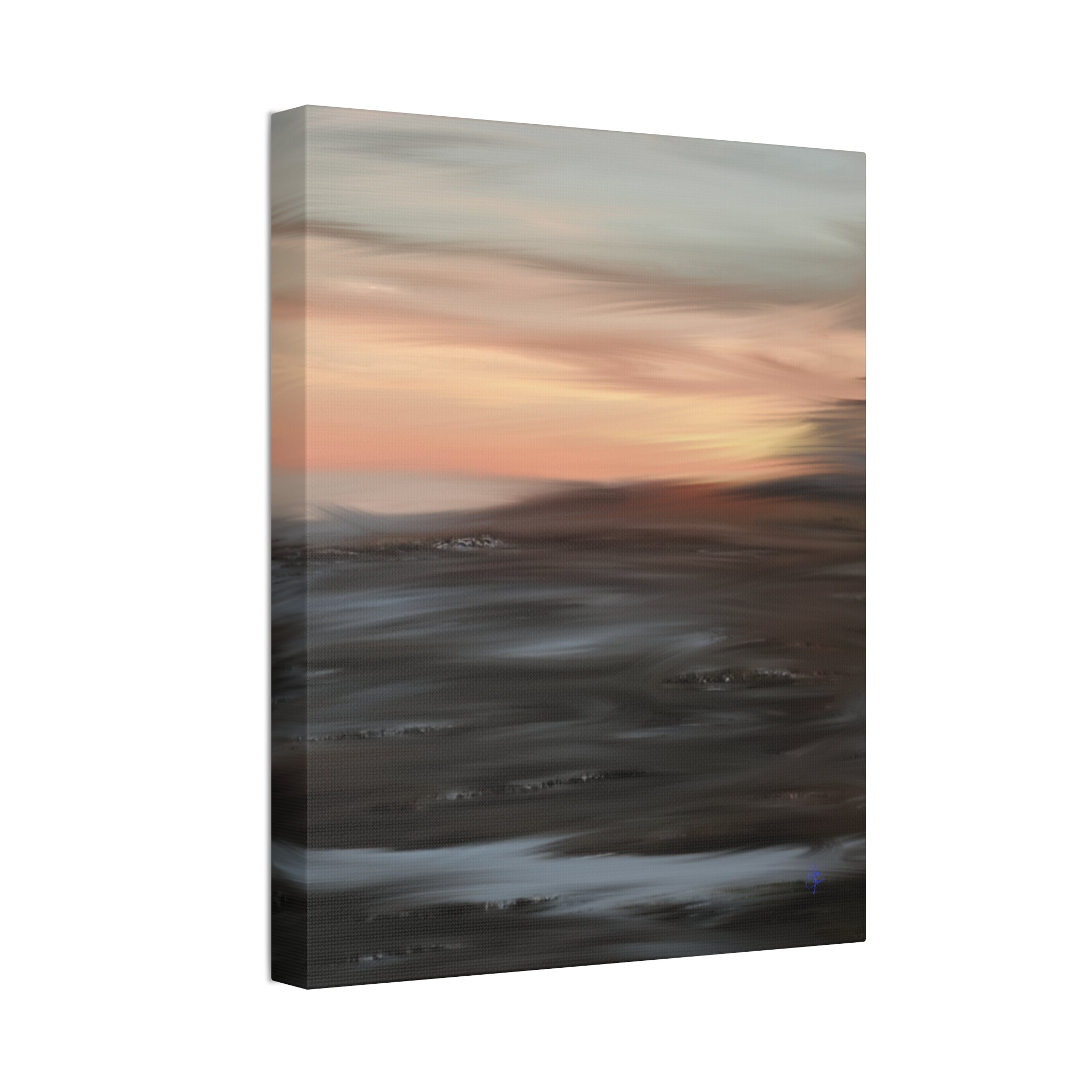 Sunset Blur Seascape Canvas Print — Abstract Coastal Wall Art
