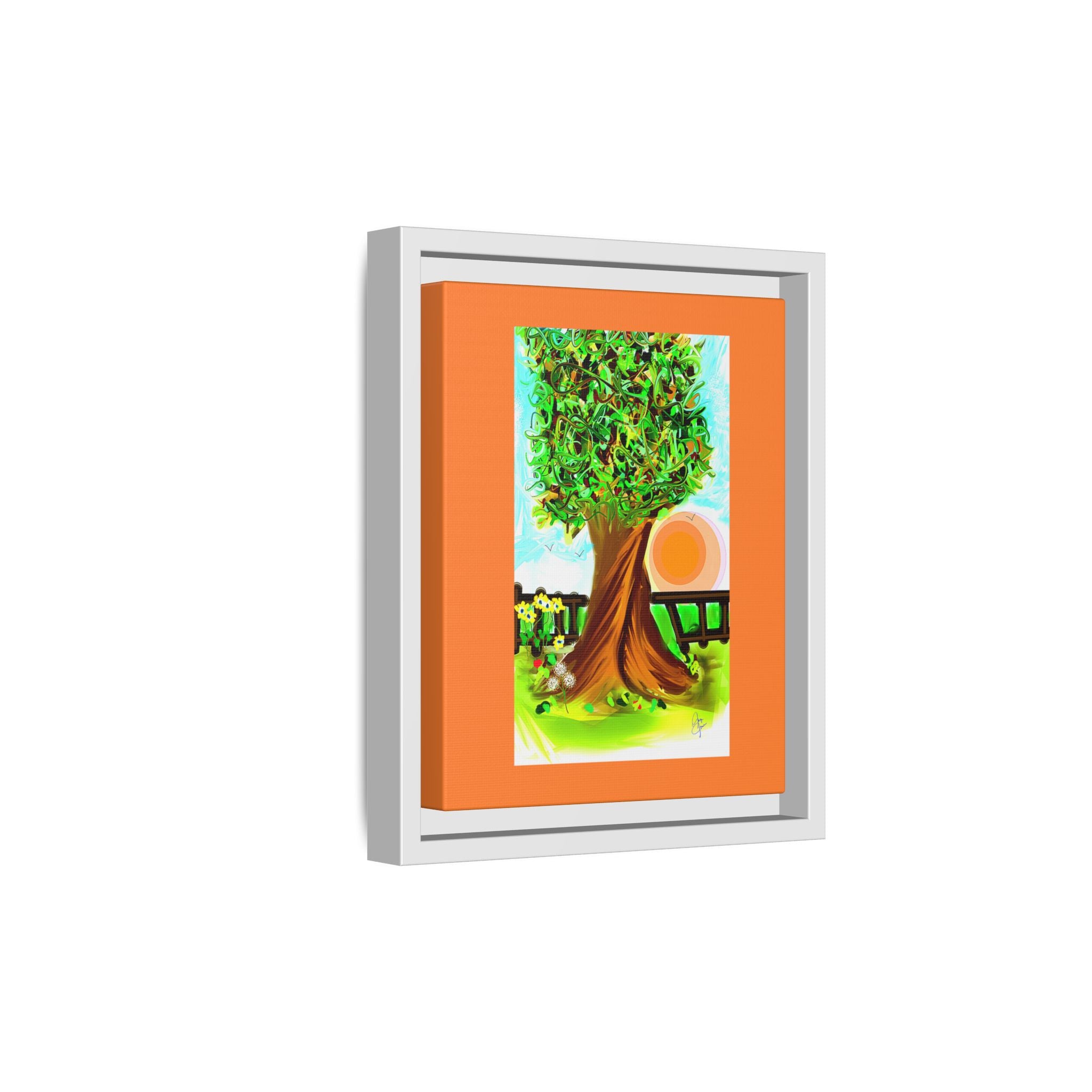Kid's Favorite Tree Matte Canvas Print — Framed Multi-Color Wall Art