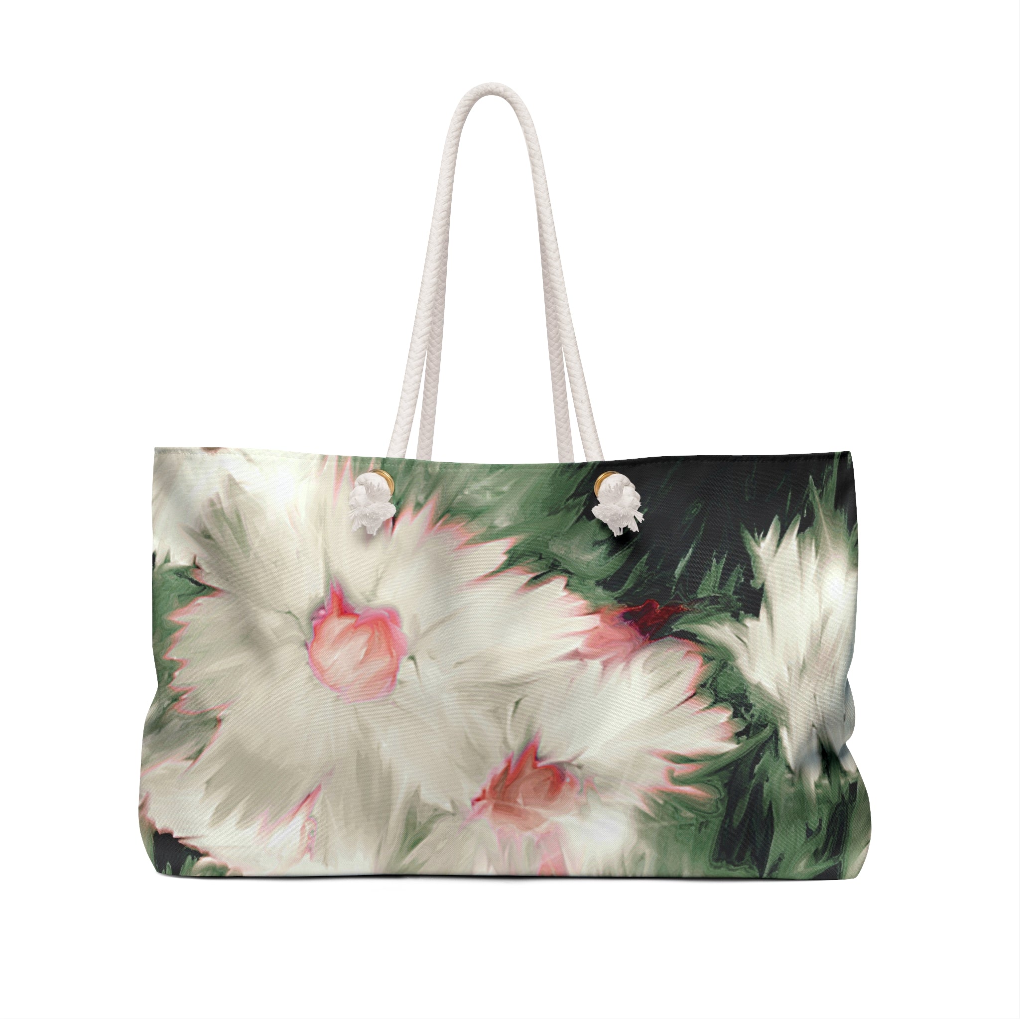 Floral Dream Weekender Bag — Soft Watercolor Garden Tote