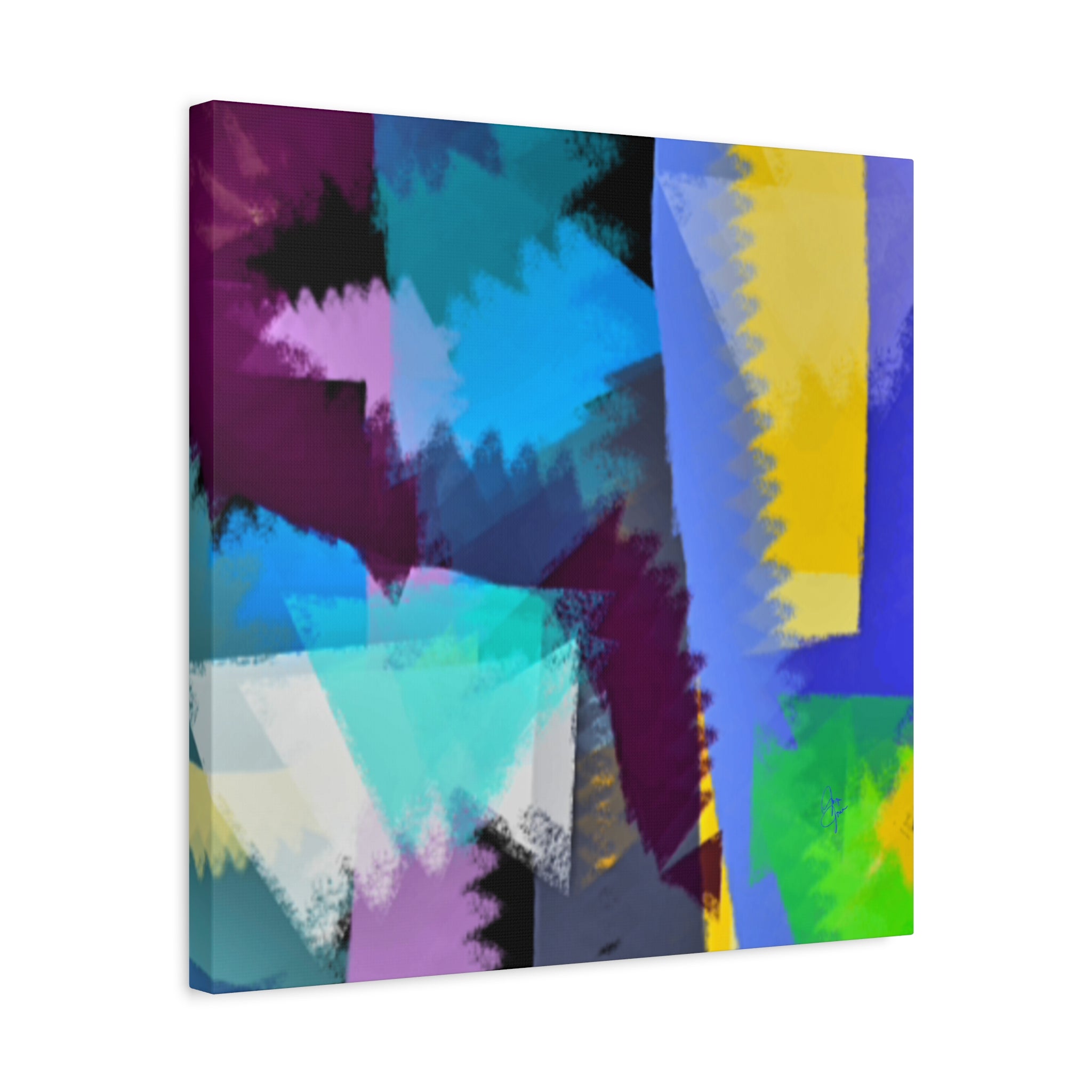 Abstract Color Burst Canvas Print — Vibrant Geometric Wall Art