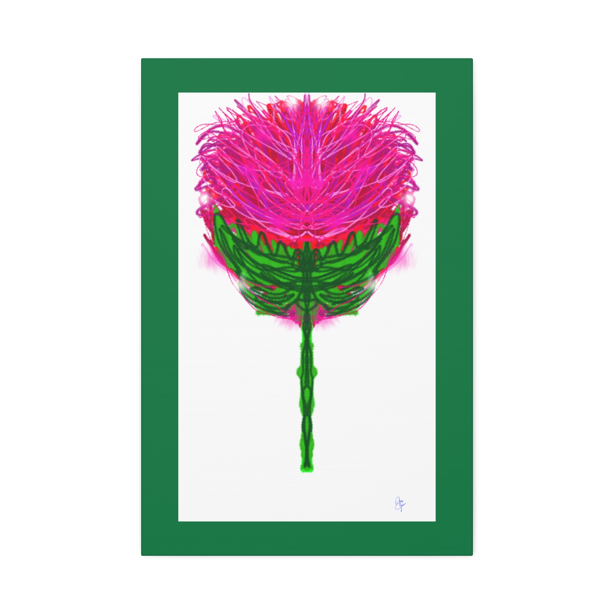 Pink Thistle Canvas Print — Stretched 1.5" Floral Wall Art