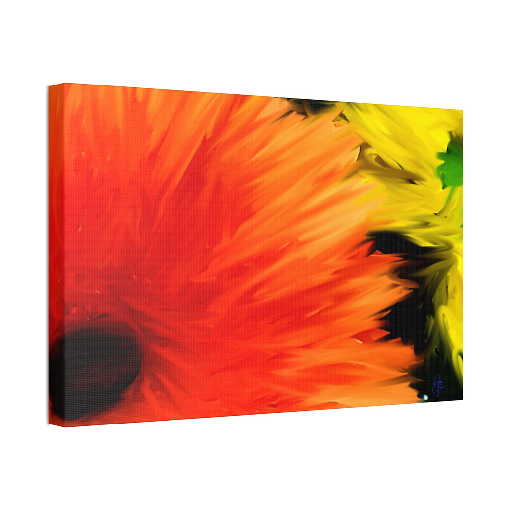 Sunflower Burst Canvas Wall Art - Stretched 1.5"