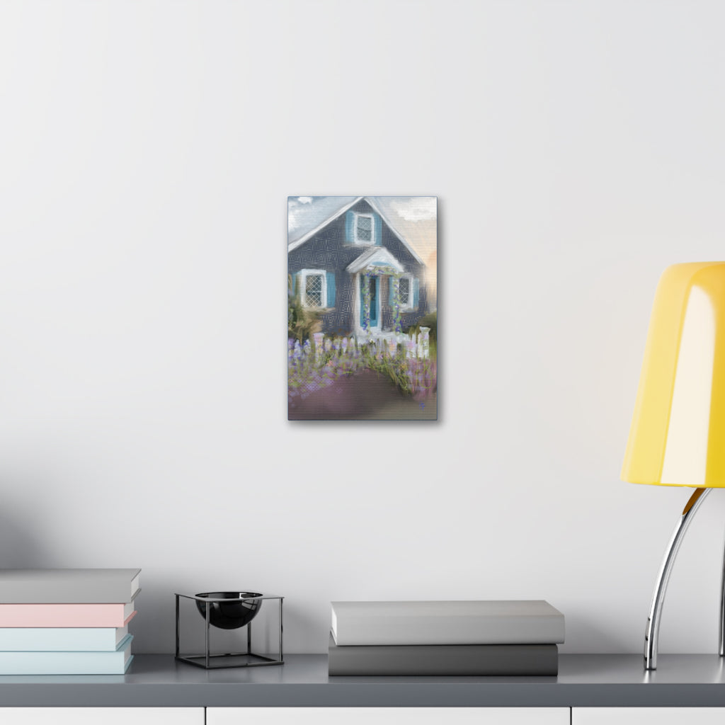 Coastal Cottage Garden Canvas Print — Stretched 1.5" Wall Art