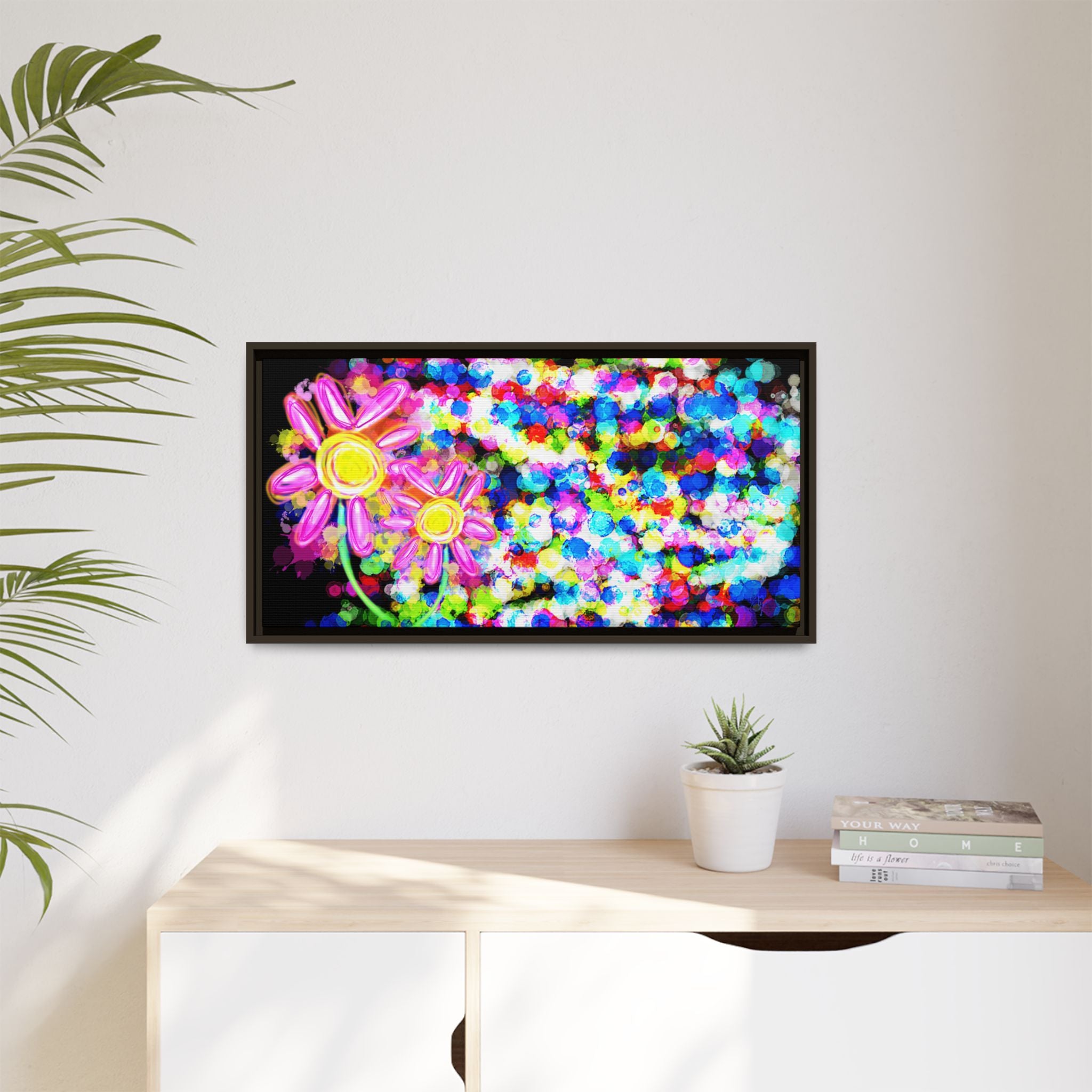 Playful Color Matte Canvas Framed Wall Art