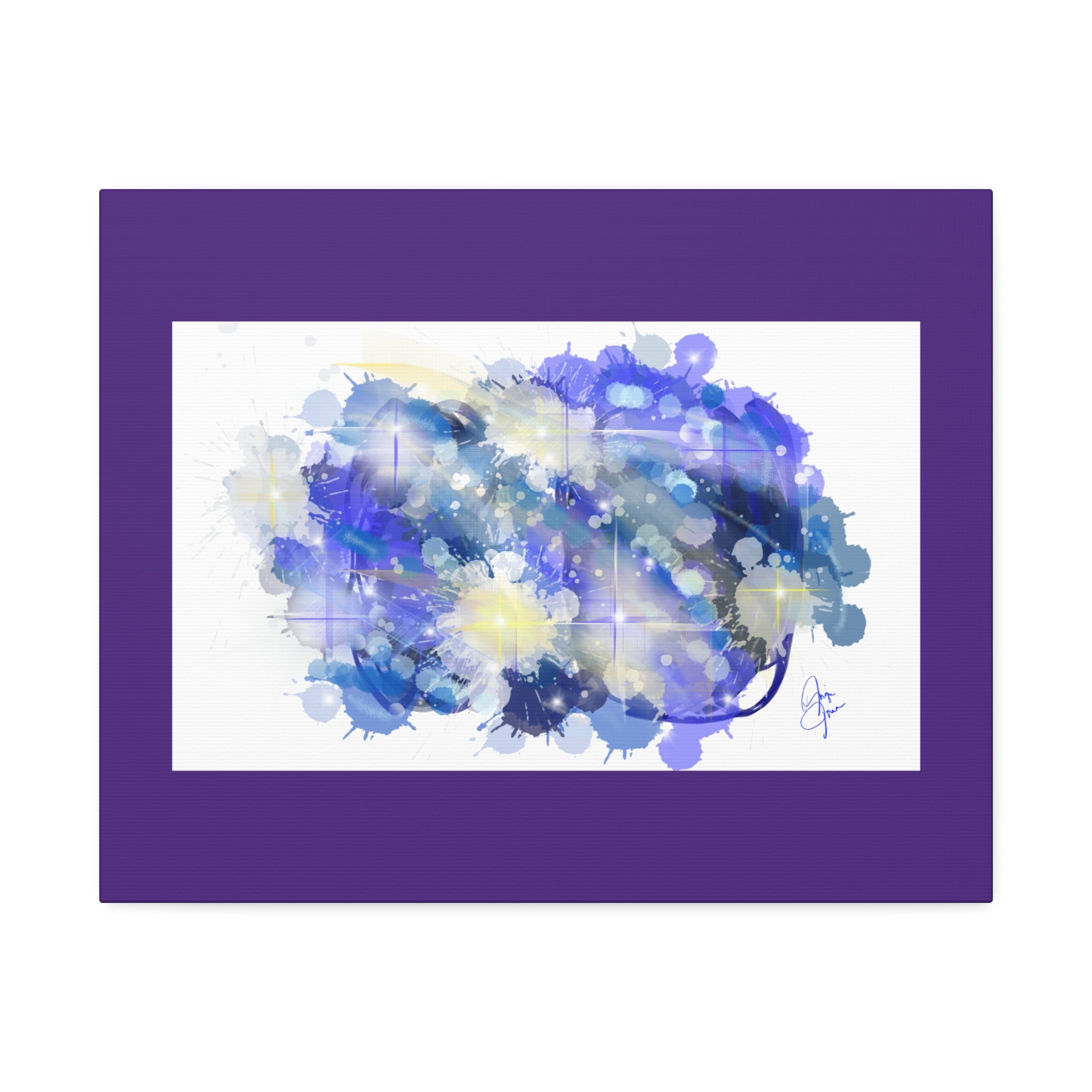 Abstract Blue Galaxy Canvas Print — Stretched 1.5" Wall Art