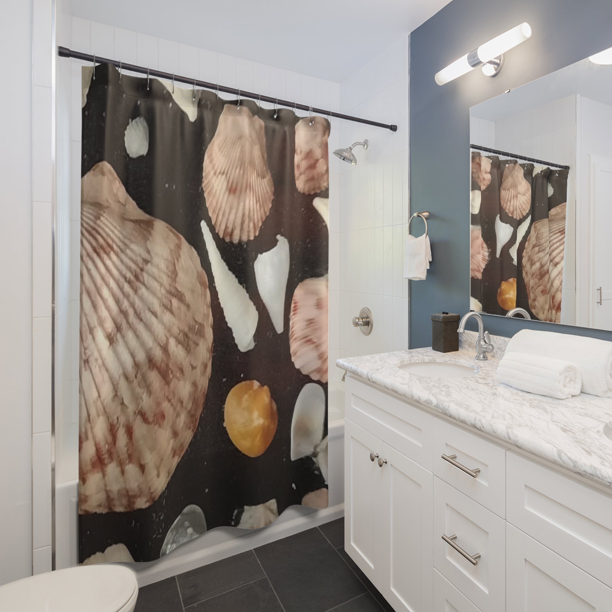 Coastal Shells Shower Curtain