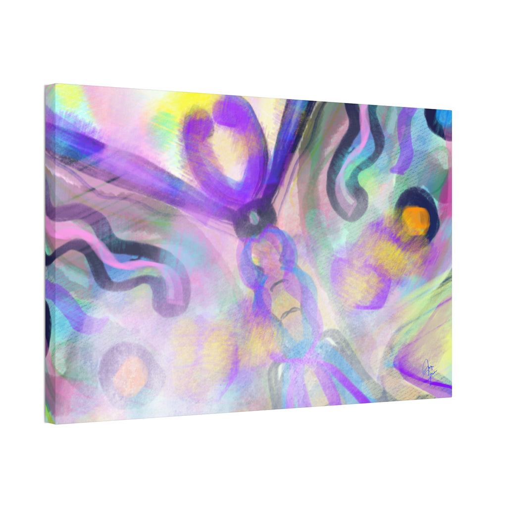 Abstract Pastel Butterfly Canvas — Stretched 1.5" Wall Art
