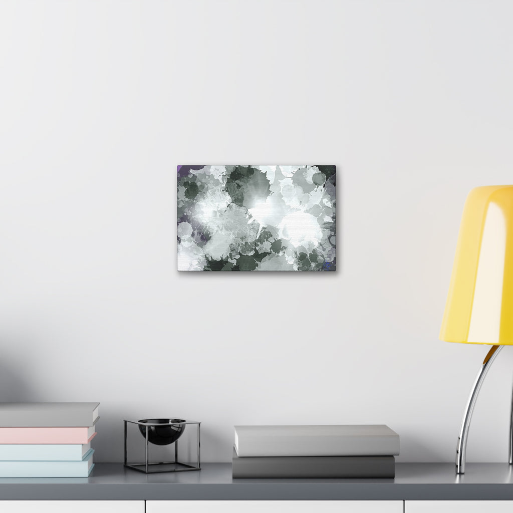 Abstract Gray Ink Splash Canvas