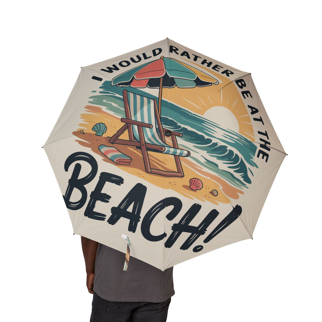 Beach Vibes Semi-Automatic Foldable Umbrella