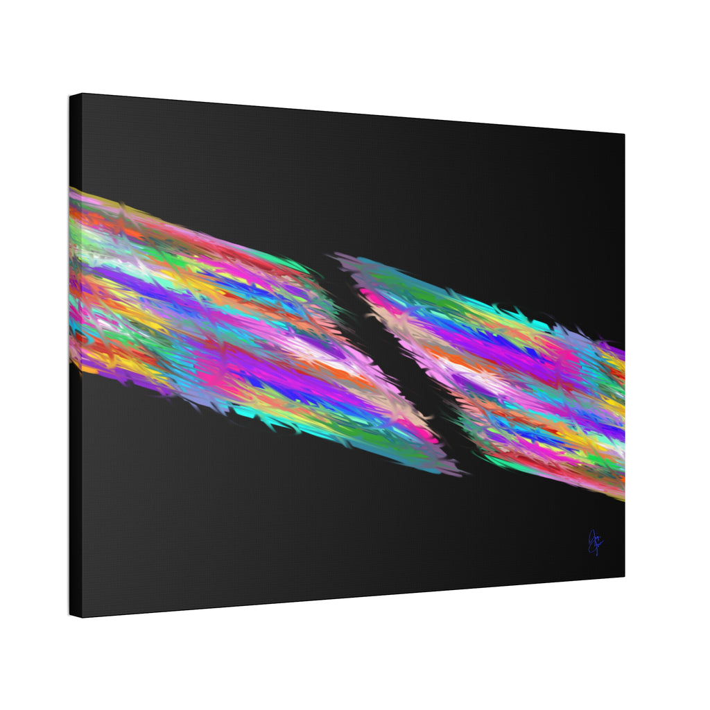 Abstract Rainbow Streak Canvas
