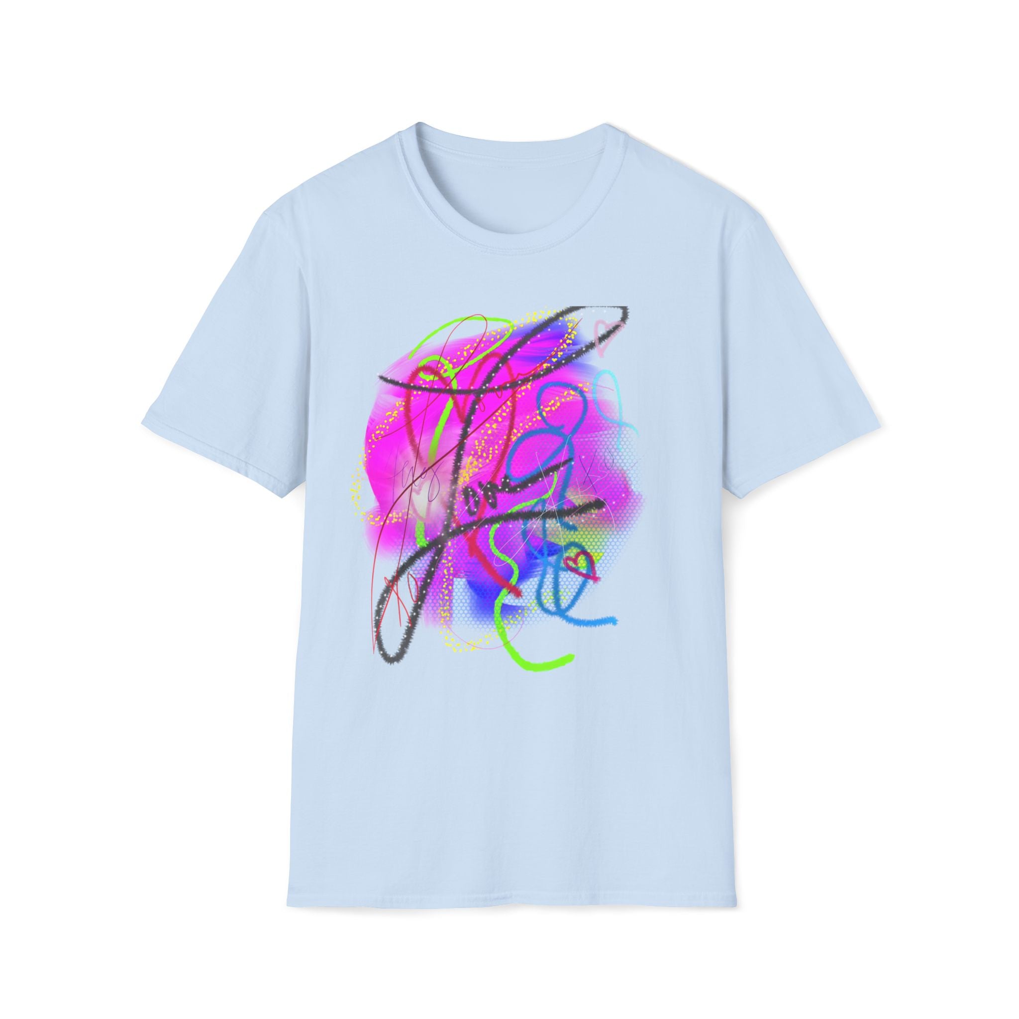 Abstract Neon Love T-Shirt — Colorful Graffiti Art Tee