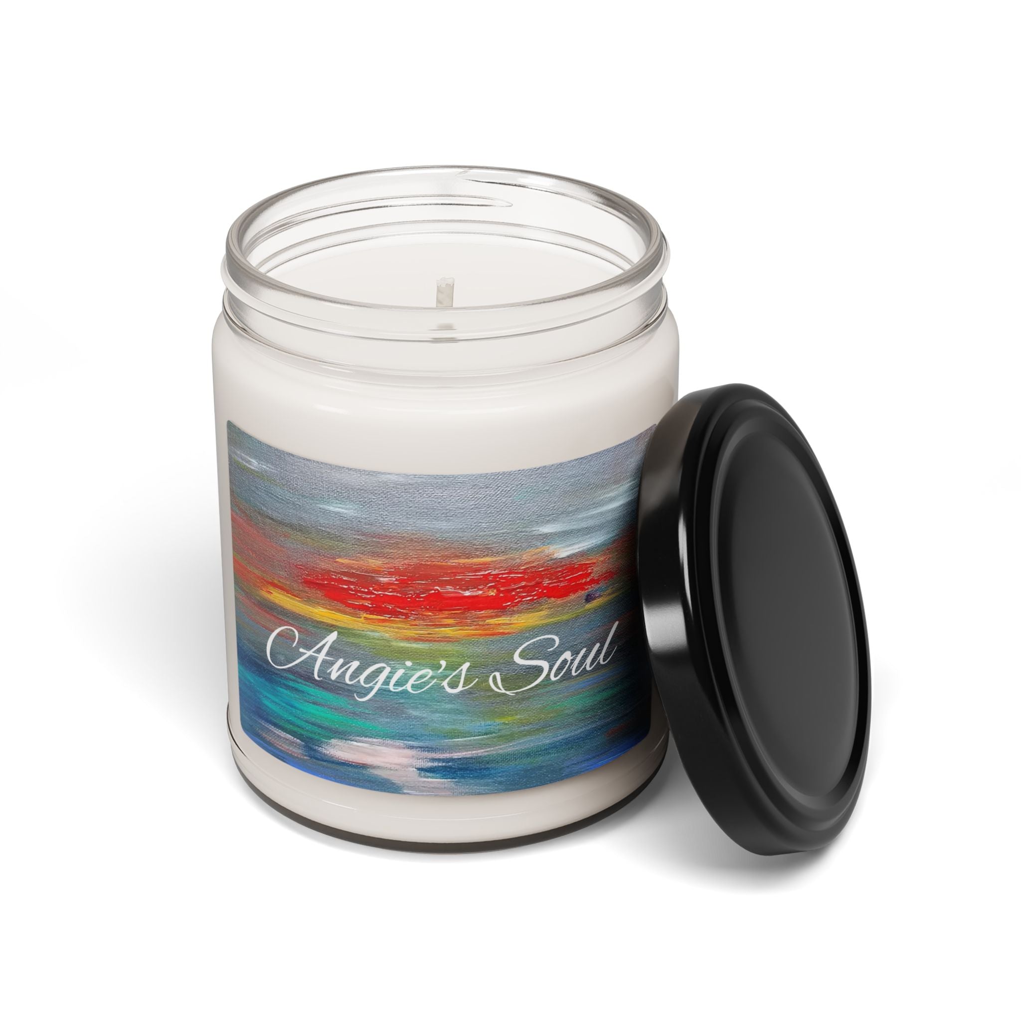 Angie's Soul Scented Soy Candle — 9 oz Jar, Calming Ocean Sunset Fragrance