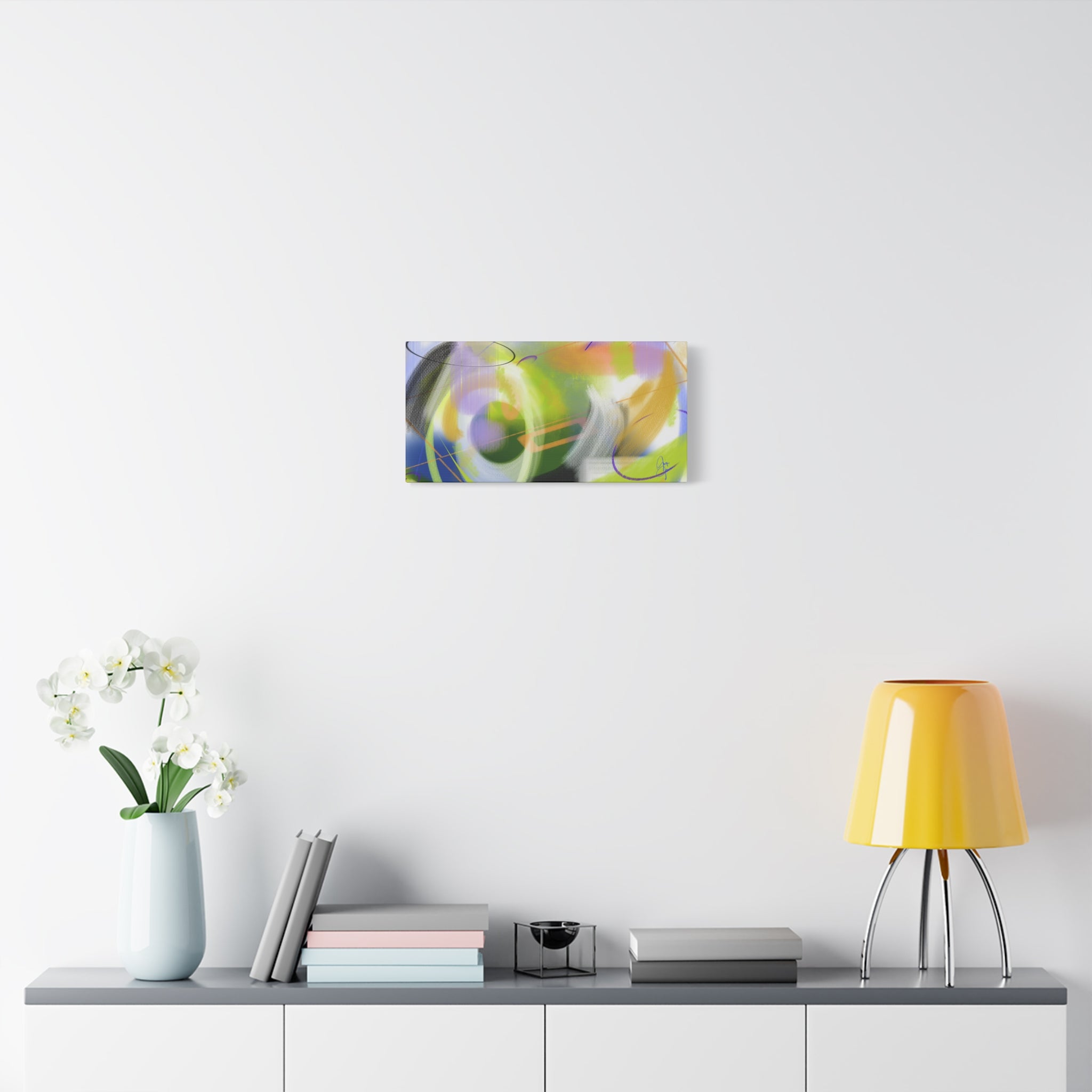 Abstract Color Swirl Matte Canvas Print — Modern Stretched Wall Art