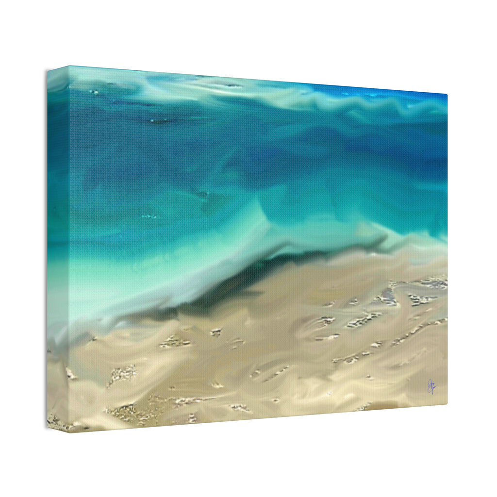 Ocean Waves Canvas Wall Art — Coastal Beach Seascape Canvas Print
