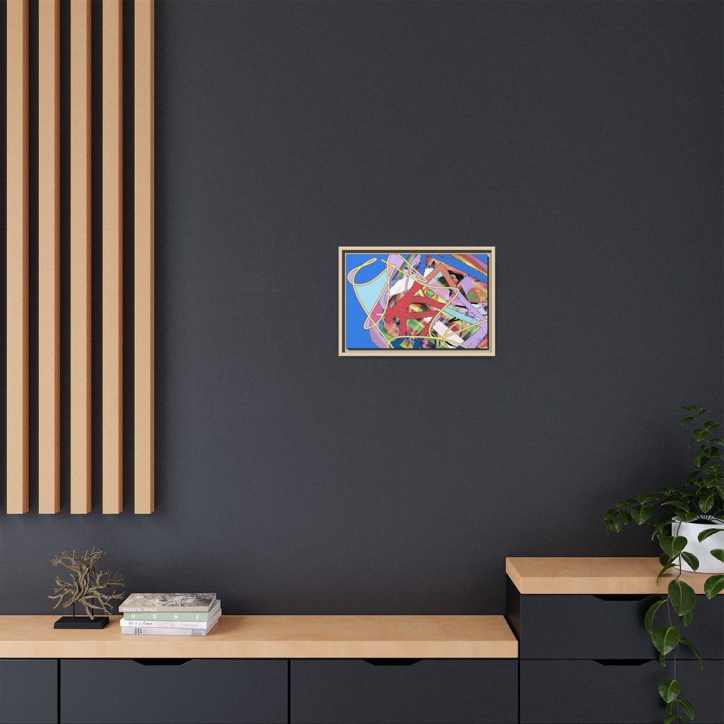 Abstract Multi‑Color Framed Canvas Art – Vibrant Modern Wall Decor