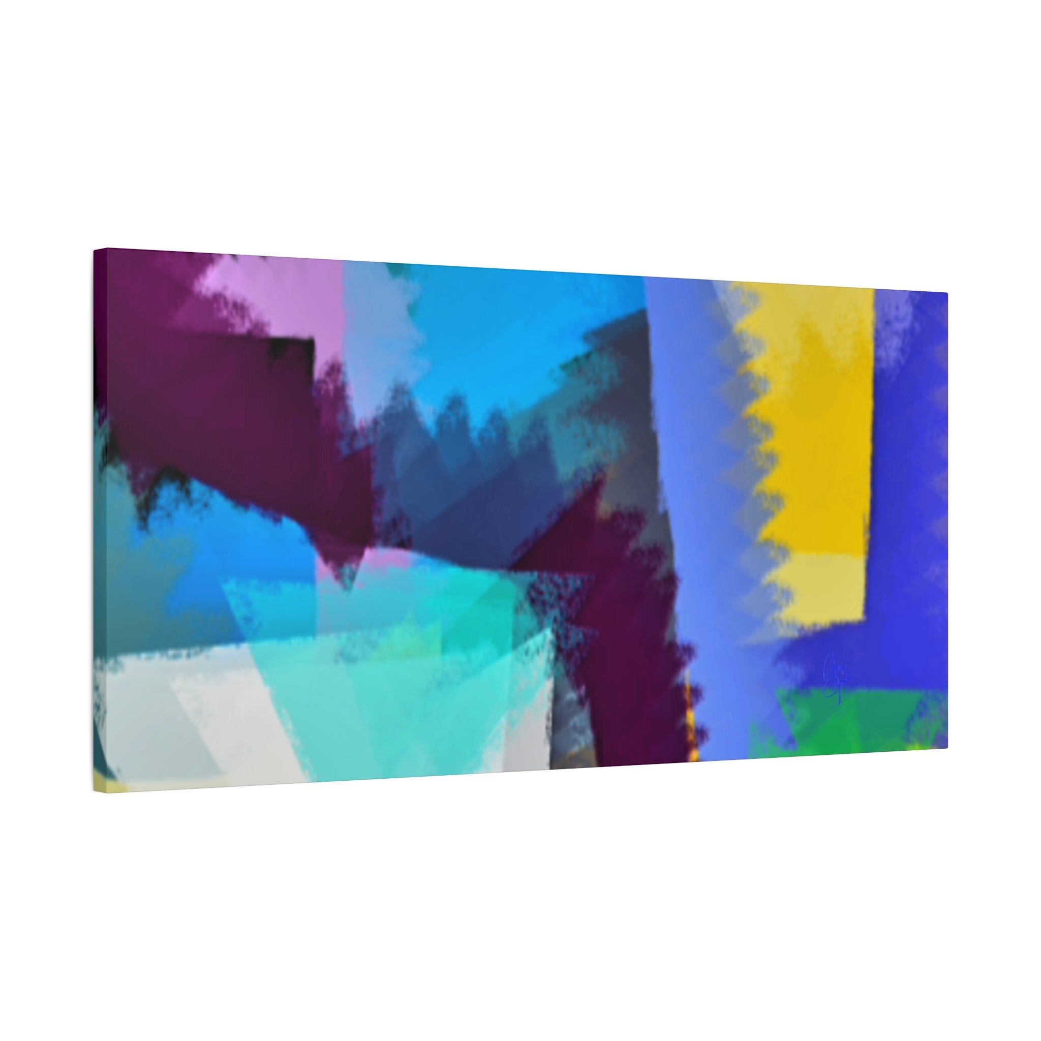 Abstract Color Burst Canvas Print — Vibrant Geometric Wall Art