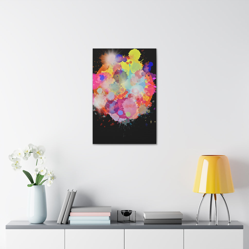 Abstract Color Splash Canvas Print — Vibrant Watercolor Ink Splash Wall Art