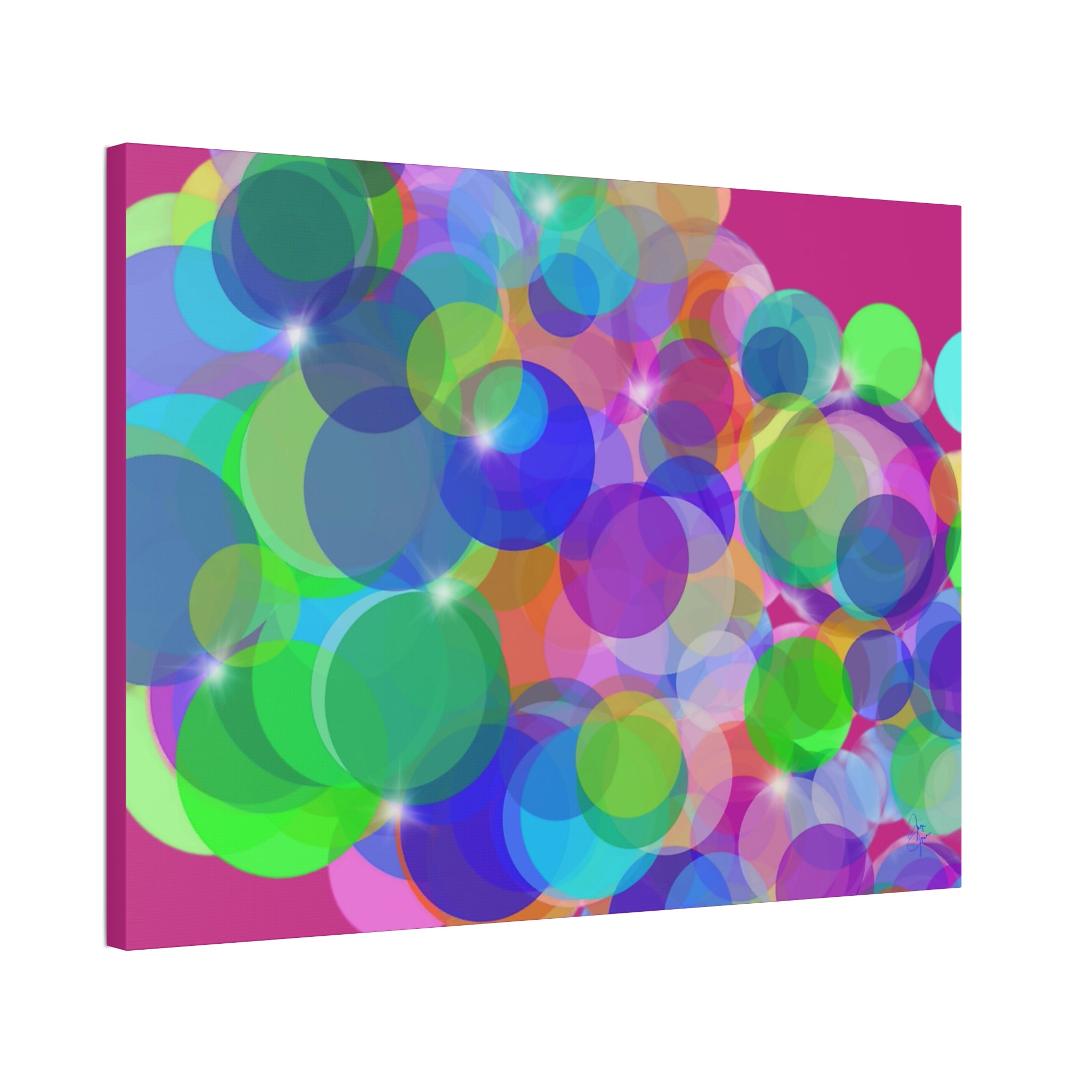 Abstract Colorful Bokeh Canvas Print — Vibrant Stretched Wall Art