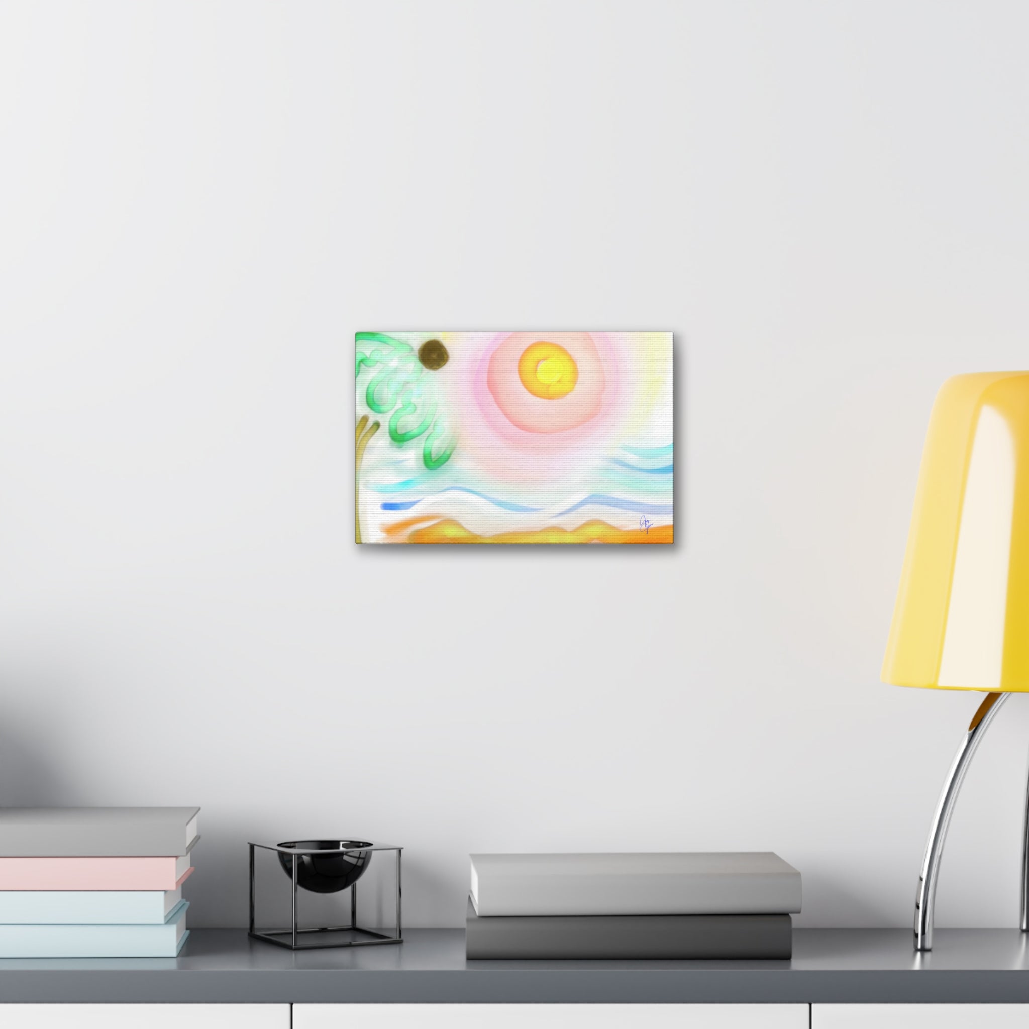 Tropical Sunrise Canvas Wall Art — Stretched 1.5" Beach Landscape Print